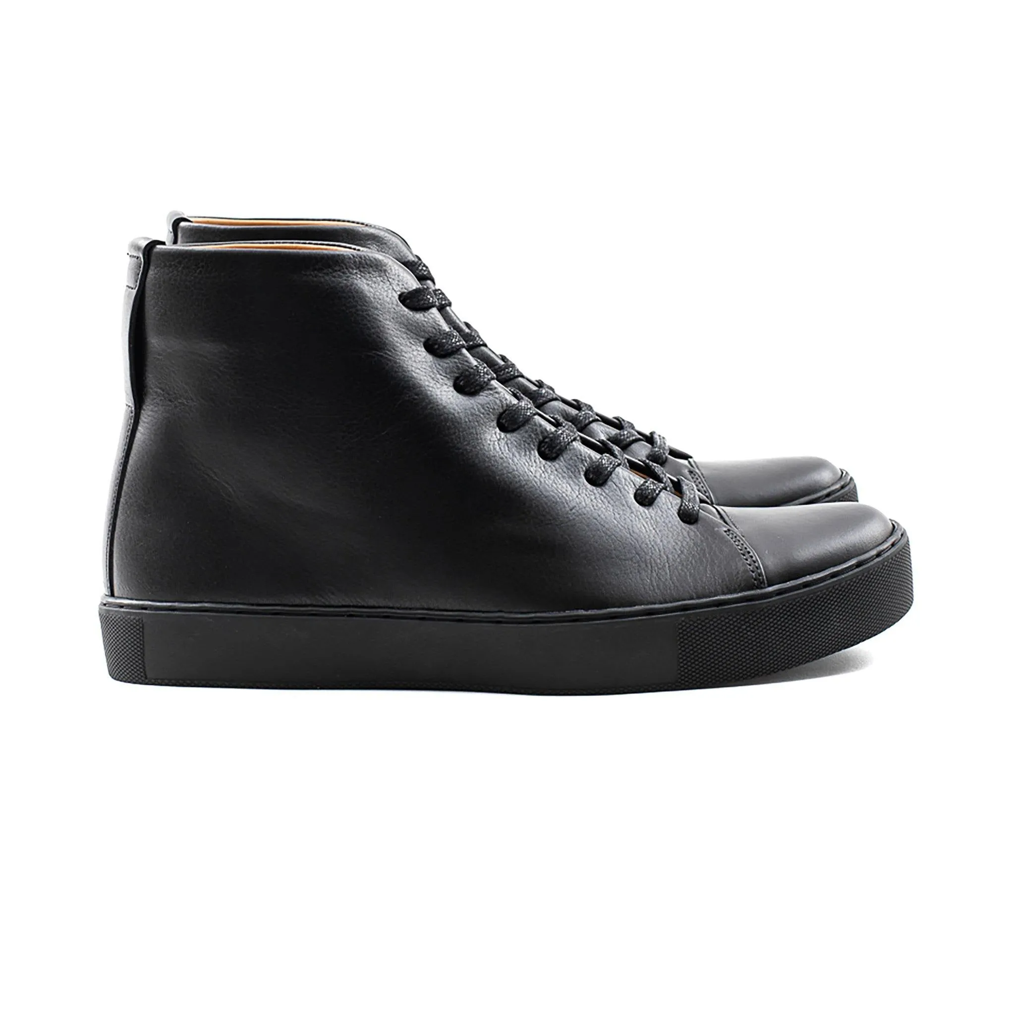 Abington Hi Toe Cap - All Black Calf sold by Crown Northampton product image thumbnail 2