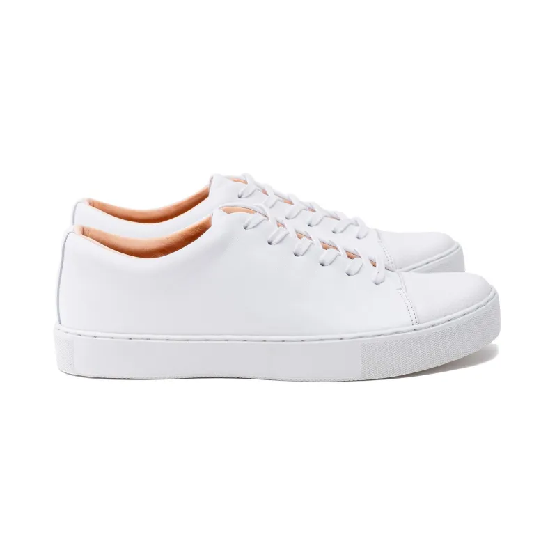 Abington Toe Cap - All White Calf sold by Crown Northampton