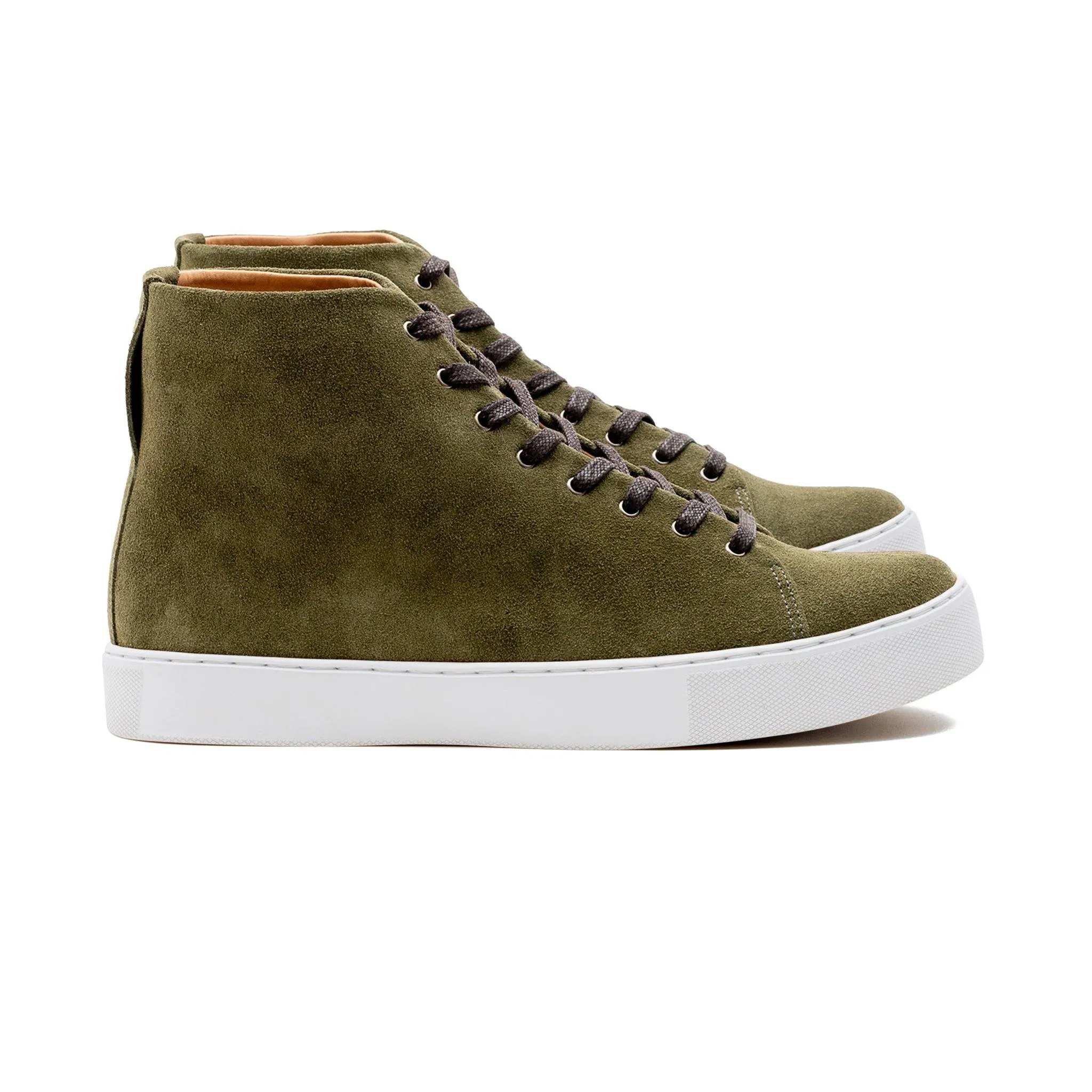 Overstone Hi Derby - Olive Calf Suede sold by Crown Northampton product image thumbnail 2
