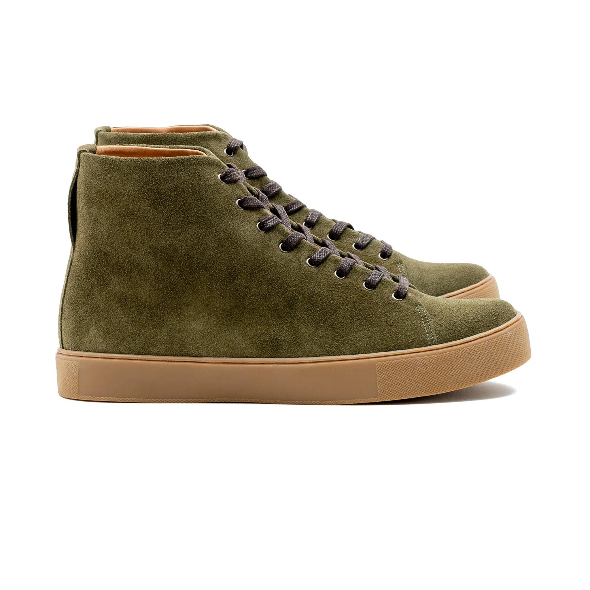 Overstone Hi Derby - Olive Calf Suede sold by Crown Northampton product image thumbnail 3