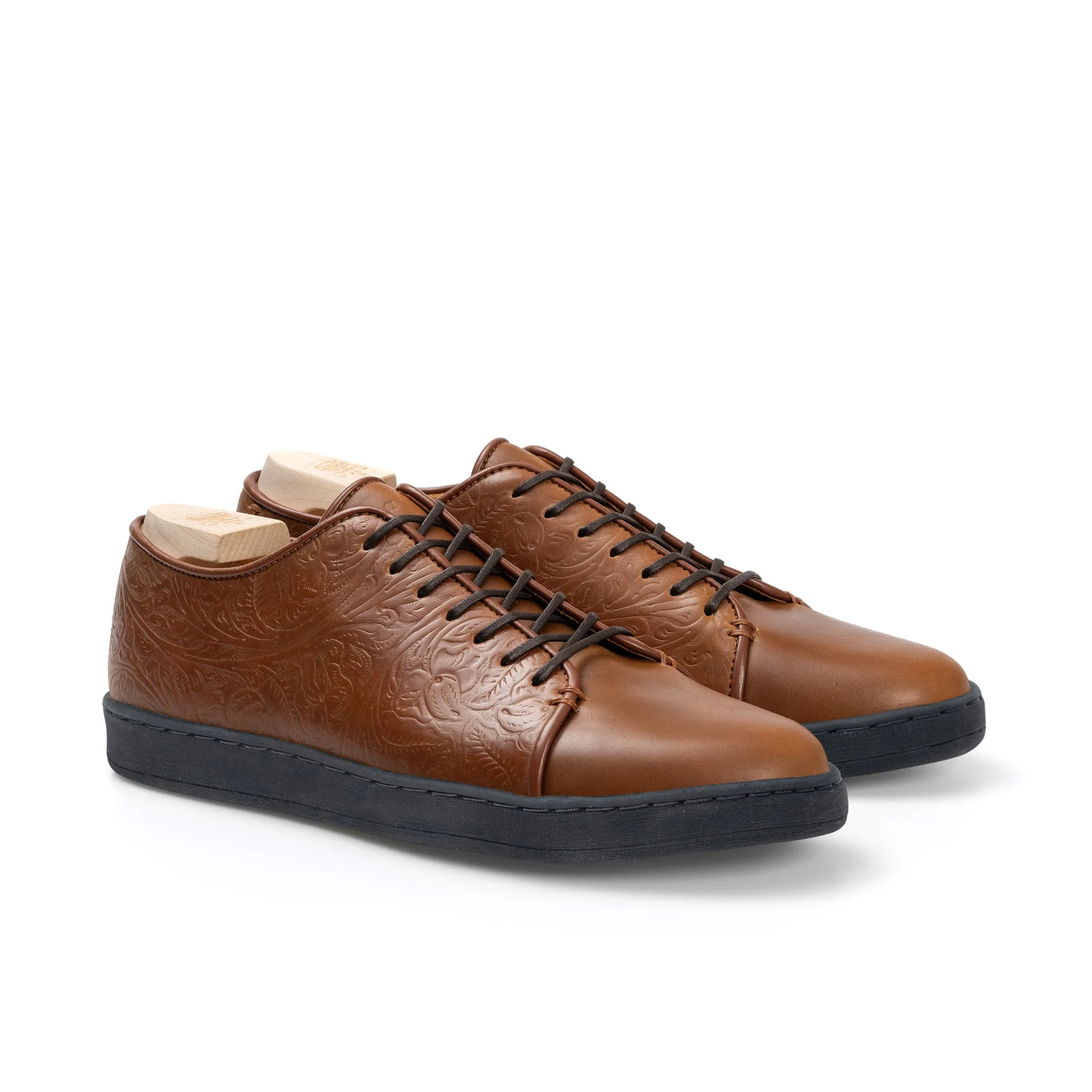 Harlestone Derby - D12 Western Floral Bourbon Shell Cordovan sold by Crown Northampton product image thumbnail 5