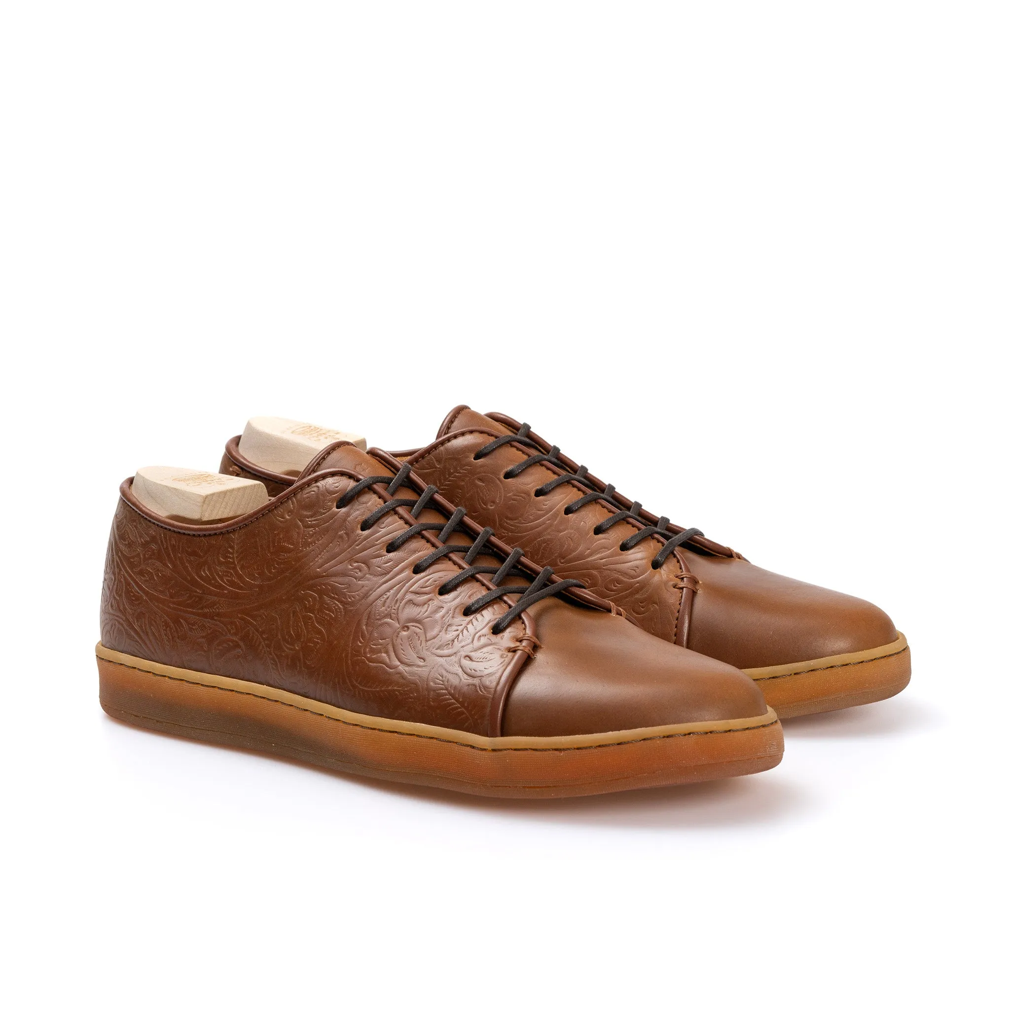 Harlestone Derby - D12 Western Floral Bourbon Shell Cordovan sold by Crown Northampton product image thumbnail 4