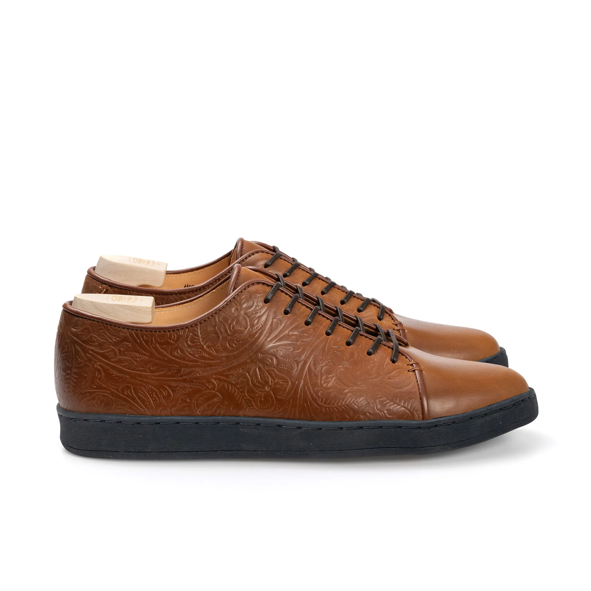 Harlestone Derby - D12 Western Floral Bourbon Shell Cordovan sold by Crown Northampton product image thumbnail 2