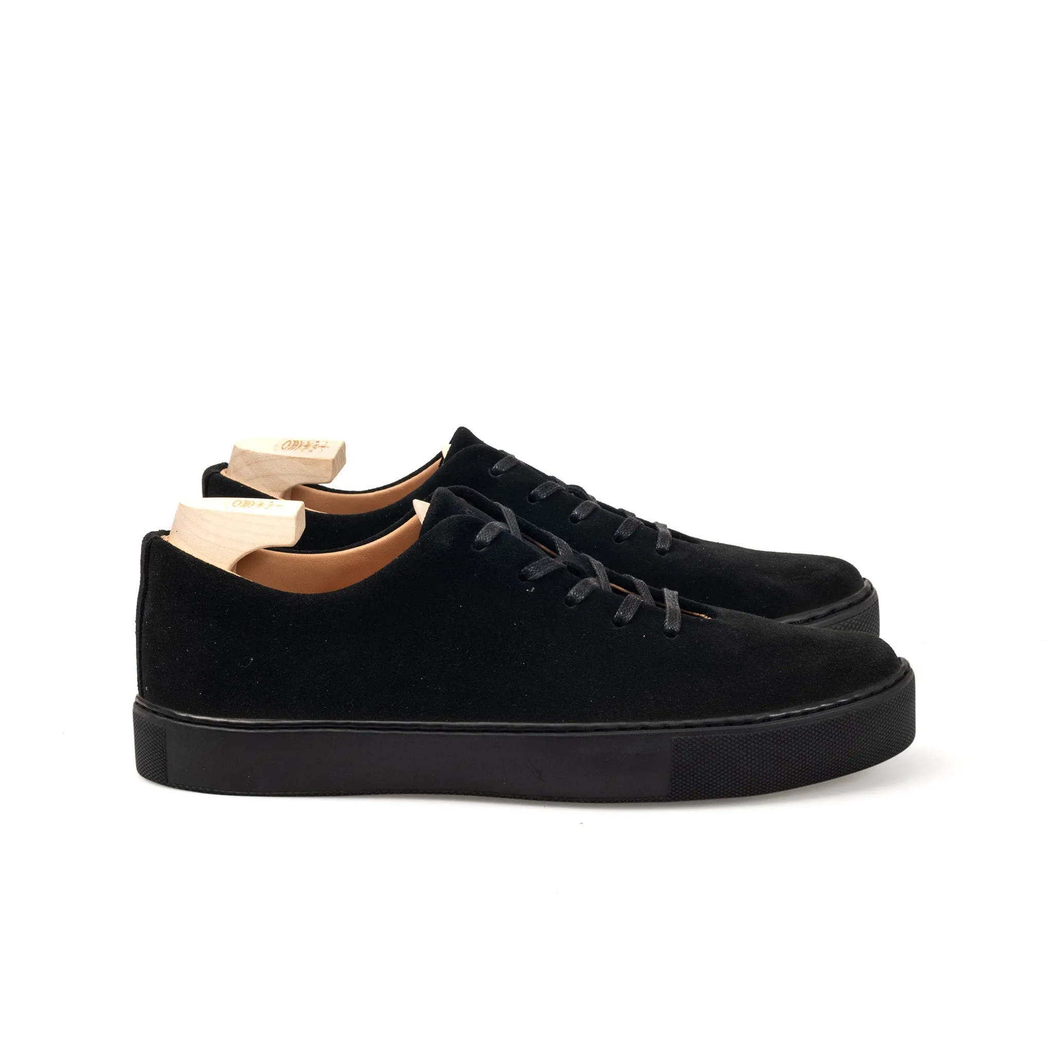 Upton Wholecut - Black Janus Calf Suede sold by Crown Northampton