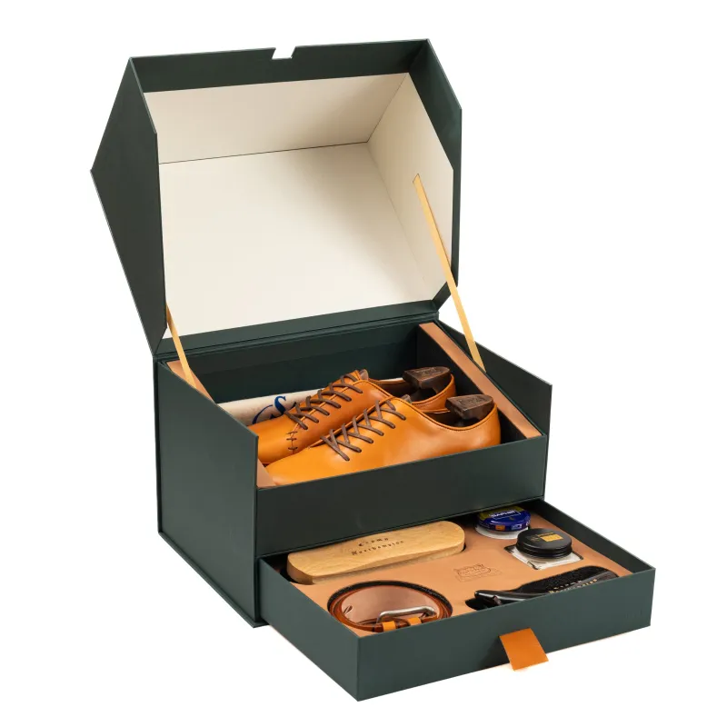 Ernest Wholecut - London Tan Oak Bark Tanned Calf - Deluxe Care Pack sold by Crown Northampton
