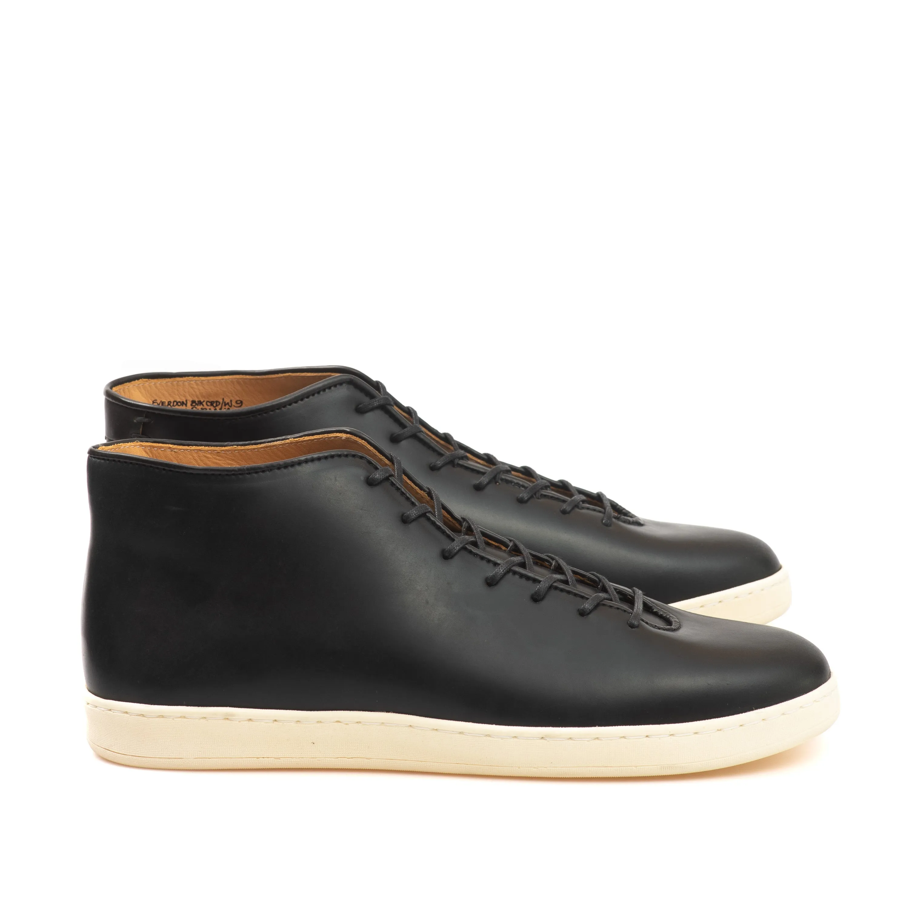 Everdon Wholecut Mid - Horween Black Shell Cordovan sold by Crown Northampton