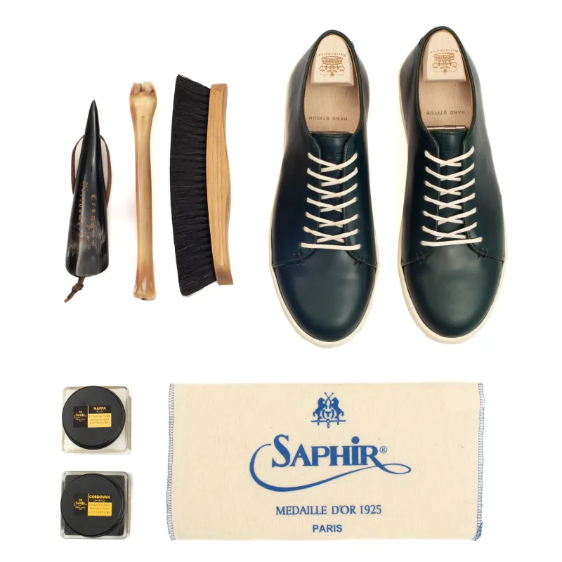 Harlestone Derby - Horween D13 Green Shell Cordovan - Deluxe Care Pack sold by Crown Northampton