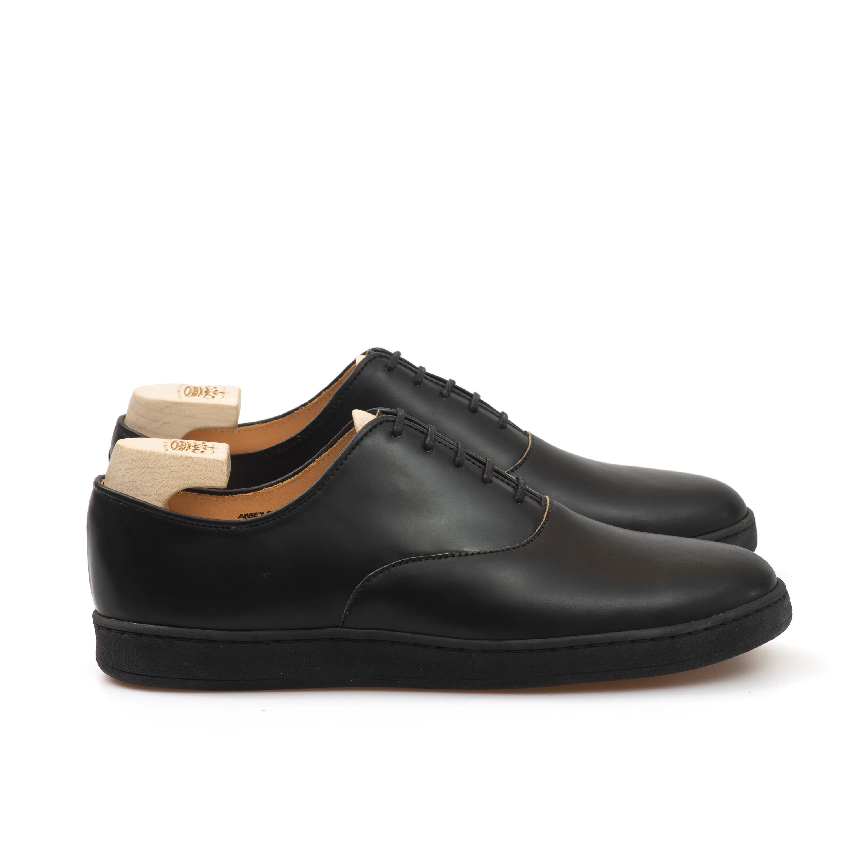 Abbey Oxford - Black Horween Shell Cordovan sold by Crown Northampton