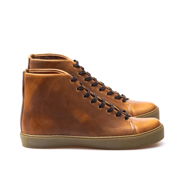 Overstone Hi Derby - Horween Sunflower Chromexcel sold by Crown Northampton