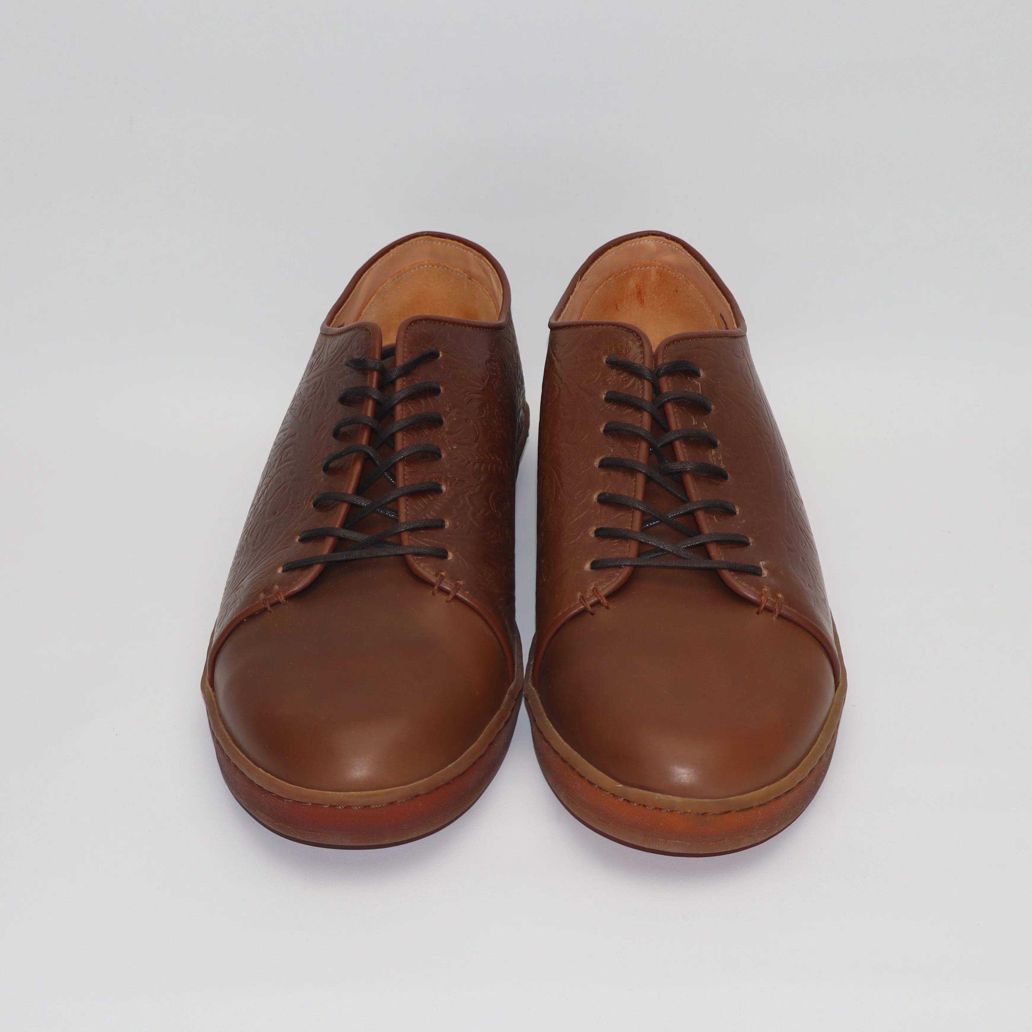 Harlestone Derby - D12 Western Floral Bourbon Shell Cordovan - SRE 40 sold by Crown Northampton