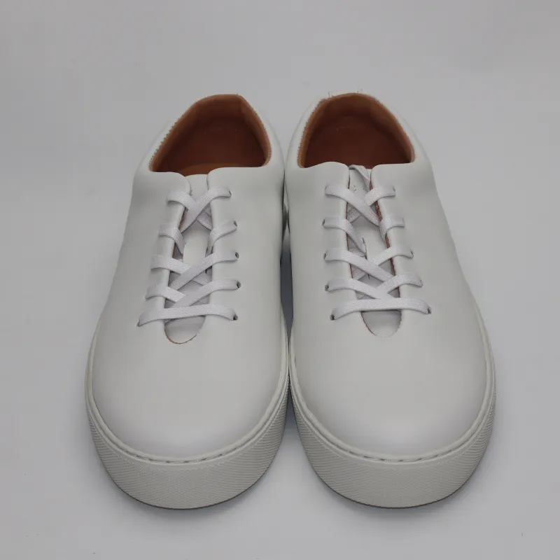 Upton Wholecut - All White Calf - SRE3 14 made by Crown