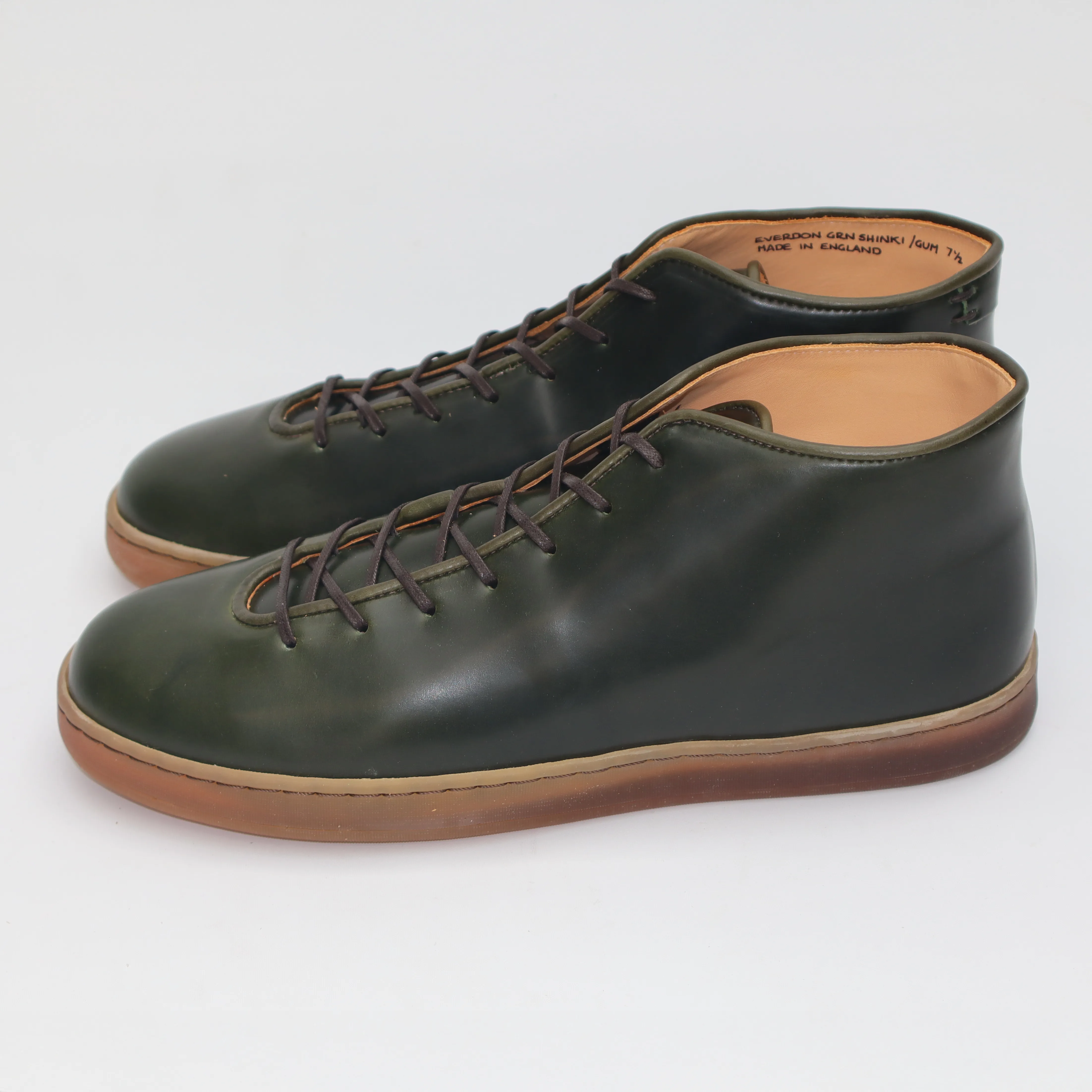 Everdon Wholecut Mid - Shinki Green Shell Cordovan - SRE3 4 sold by Crown Northampton product image thumbnail 2