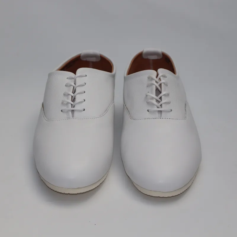 Talbot Oxford Shoe - White Calf - SRE4 22 made by Crown Northampton