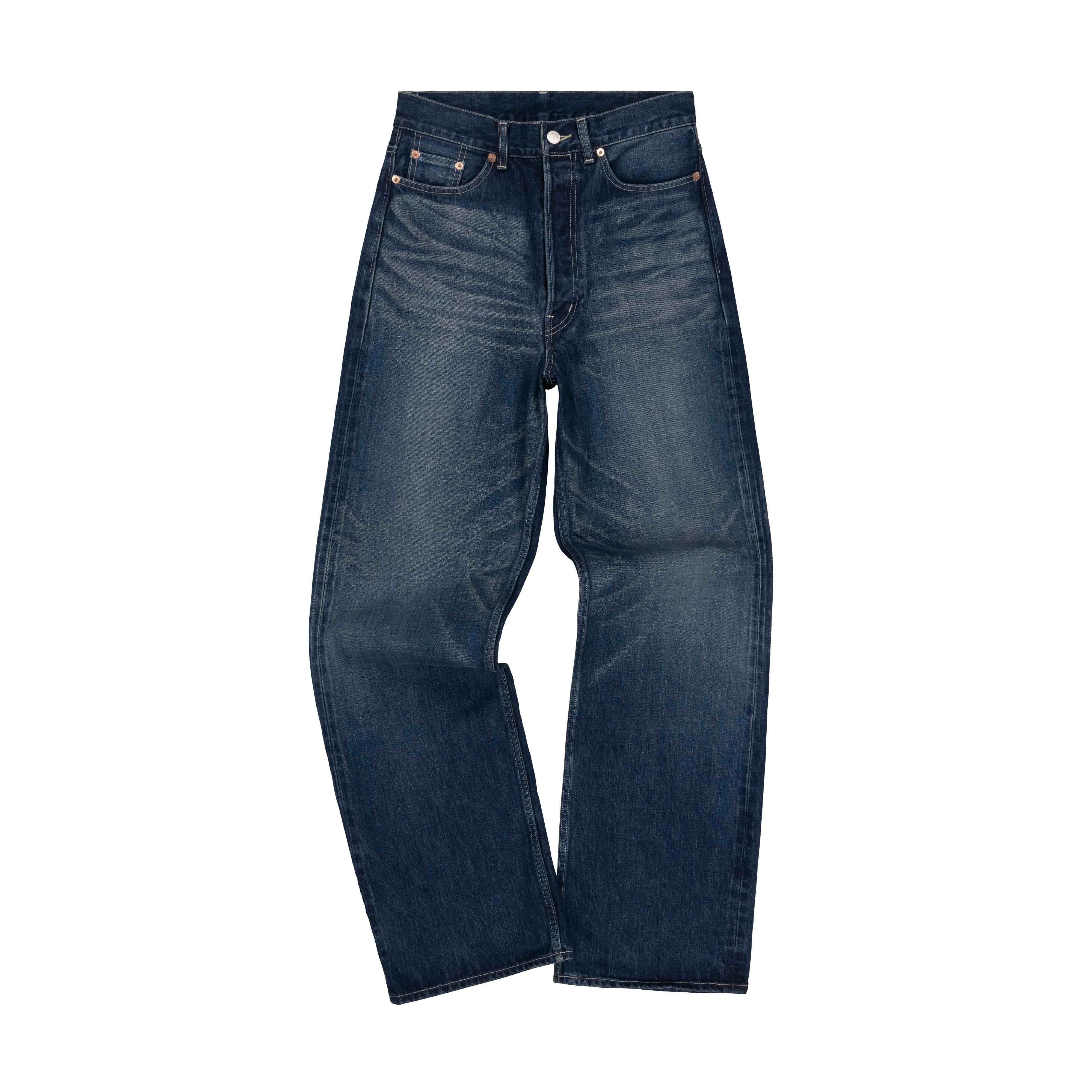 LOT 41 : 3 YEAR WIDE LEG JEANS 14OZ ORGANIC COTTON sold by Dawson Denim
