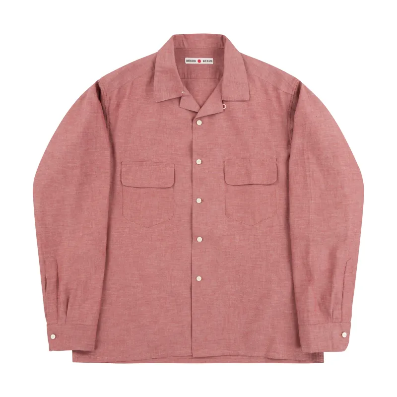 Sports Shirt : Red Chambray Selvedge sold by Dawson Denim