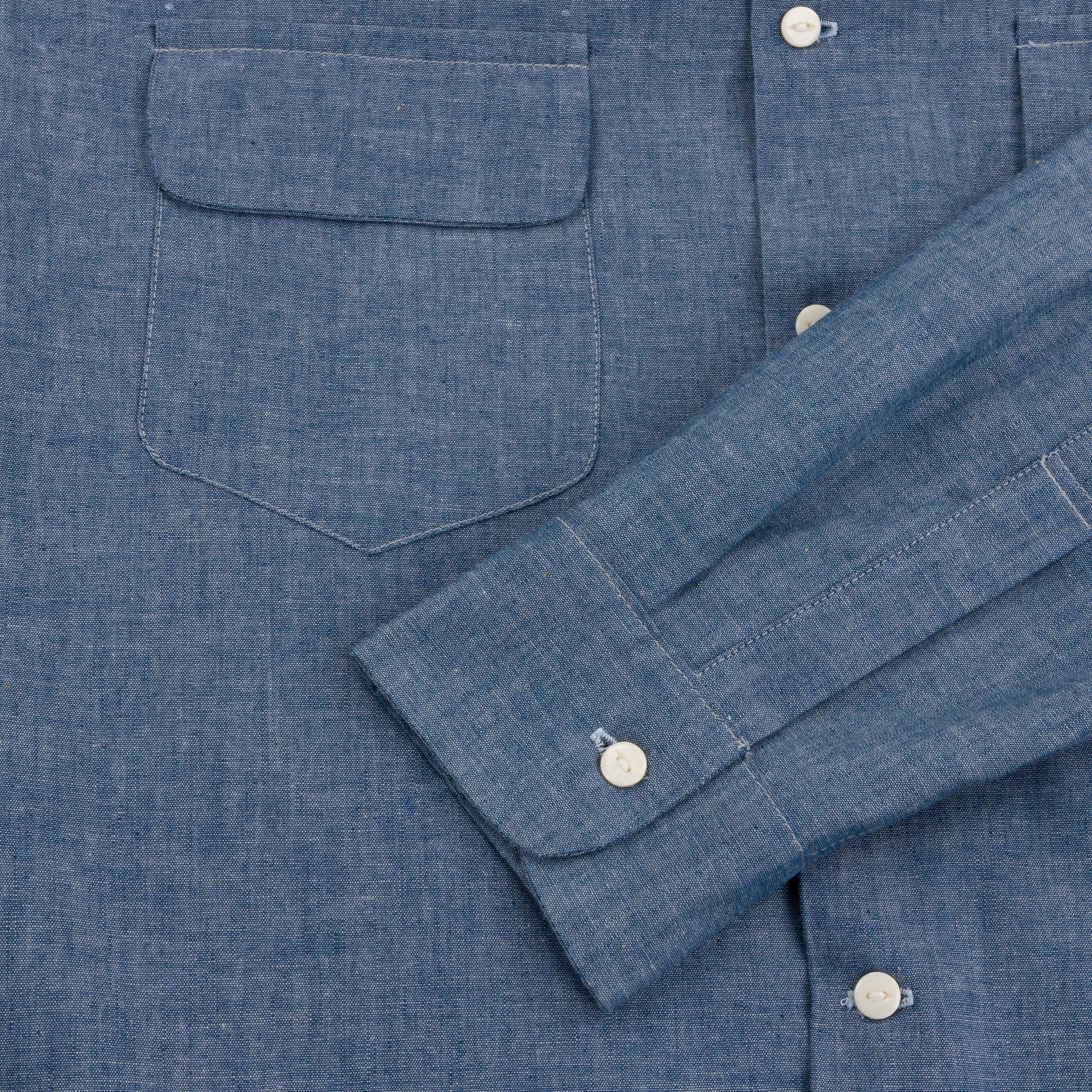Sports Shirt : Blue Chambray Selvedge sold by Dawson Denim product image thumbnail 4