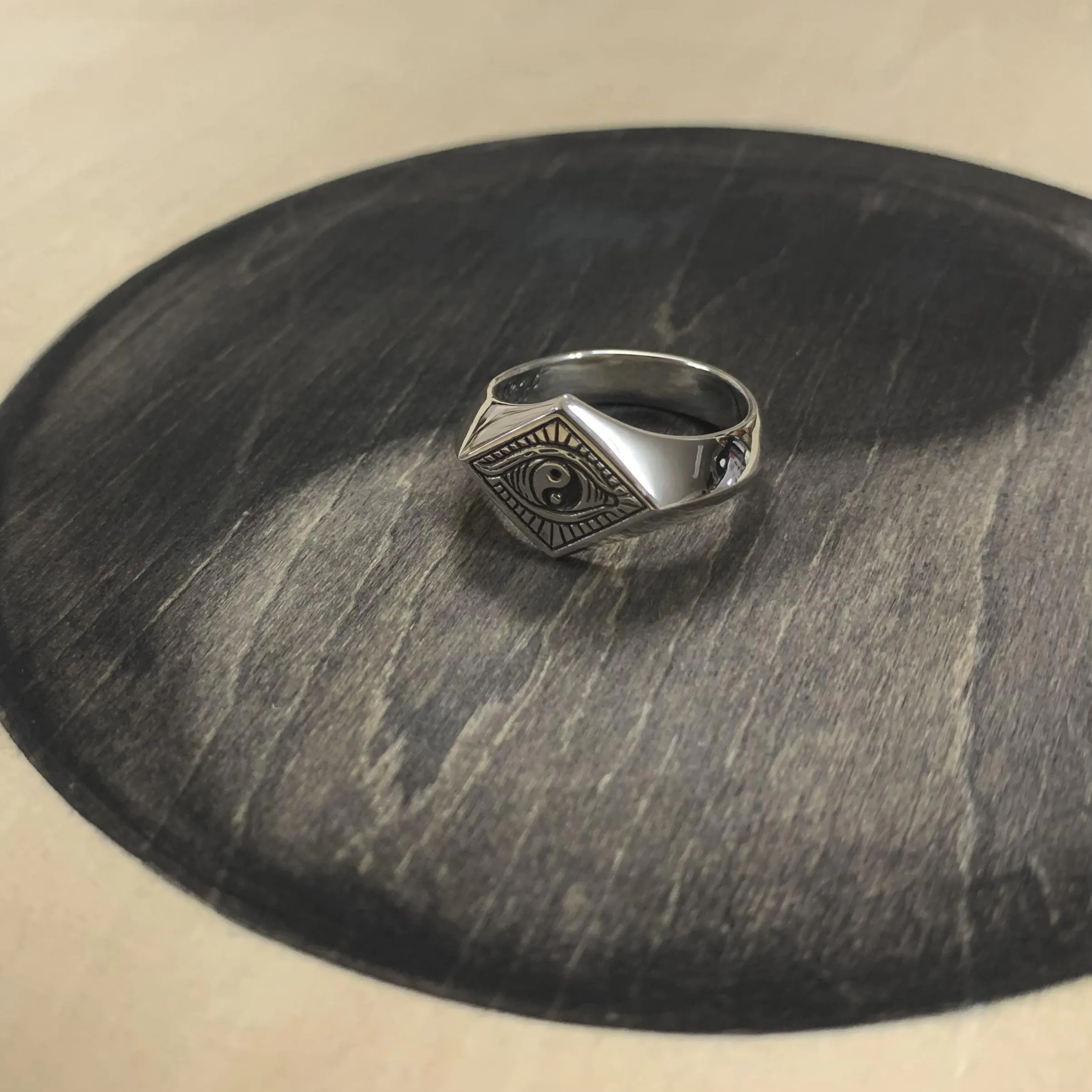 Yin-Yang Eye signet ring sold by Dawson Denim product image thumbnail 2