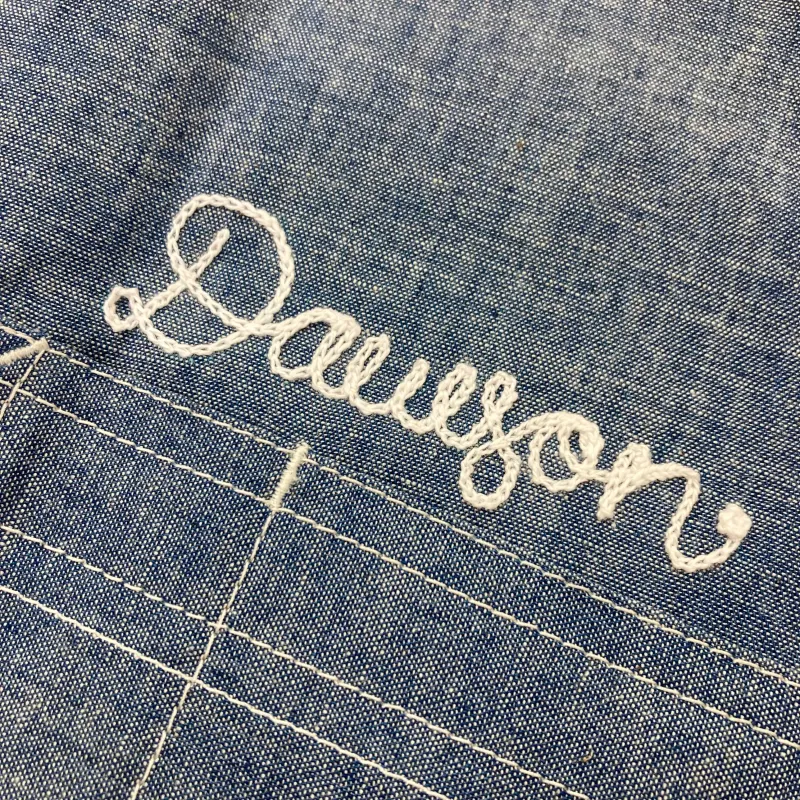 CUSTOM CHAIN STITCH EMBROIDERY sold by Dawson Denim
