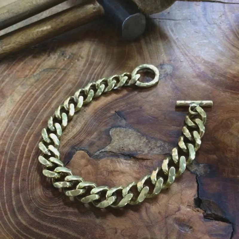 Brass Flat Link Bracelet sold by Dawson Denim