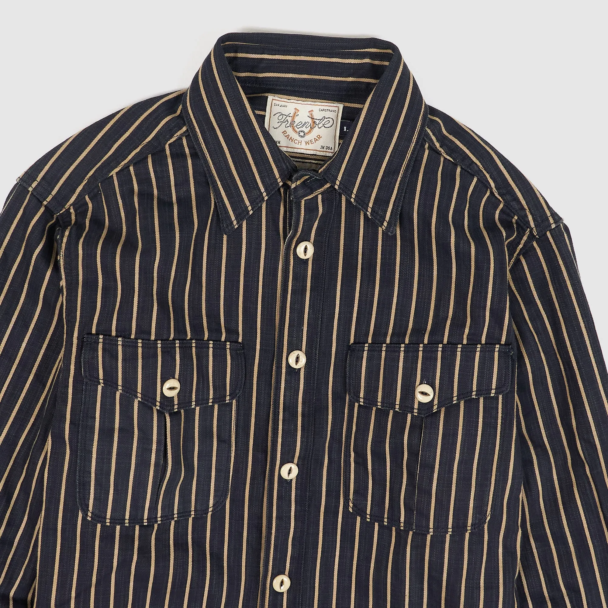 Freenote Cloth Striped Indigo Work Shirt sold by DeeCee style product image thumbnail 3