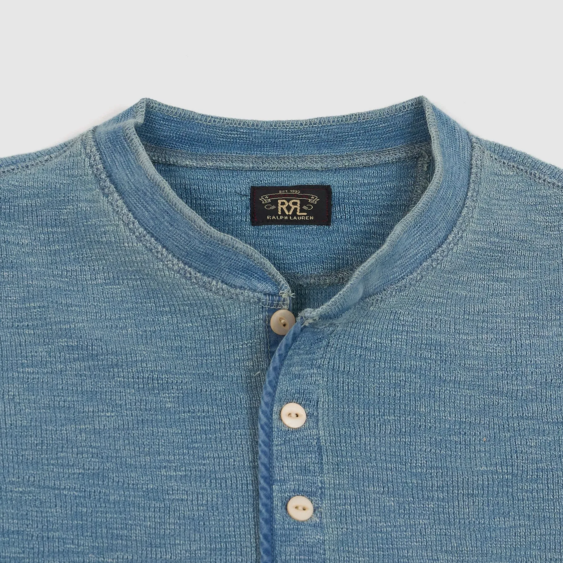 Double RL Ladies Long Sleeve Waffle Henley Shirt sold by DeeCee style product image thumbnail 3