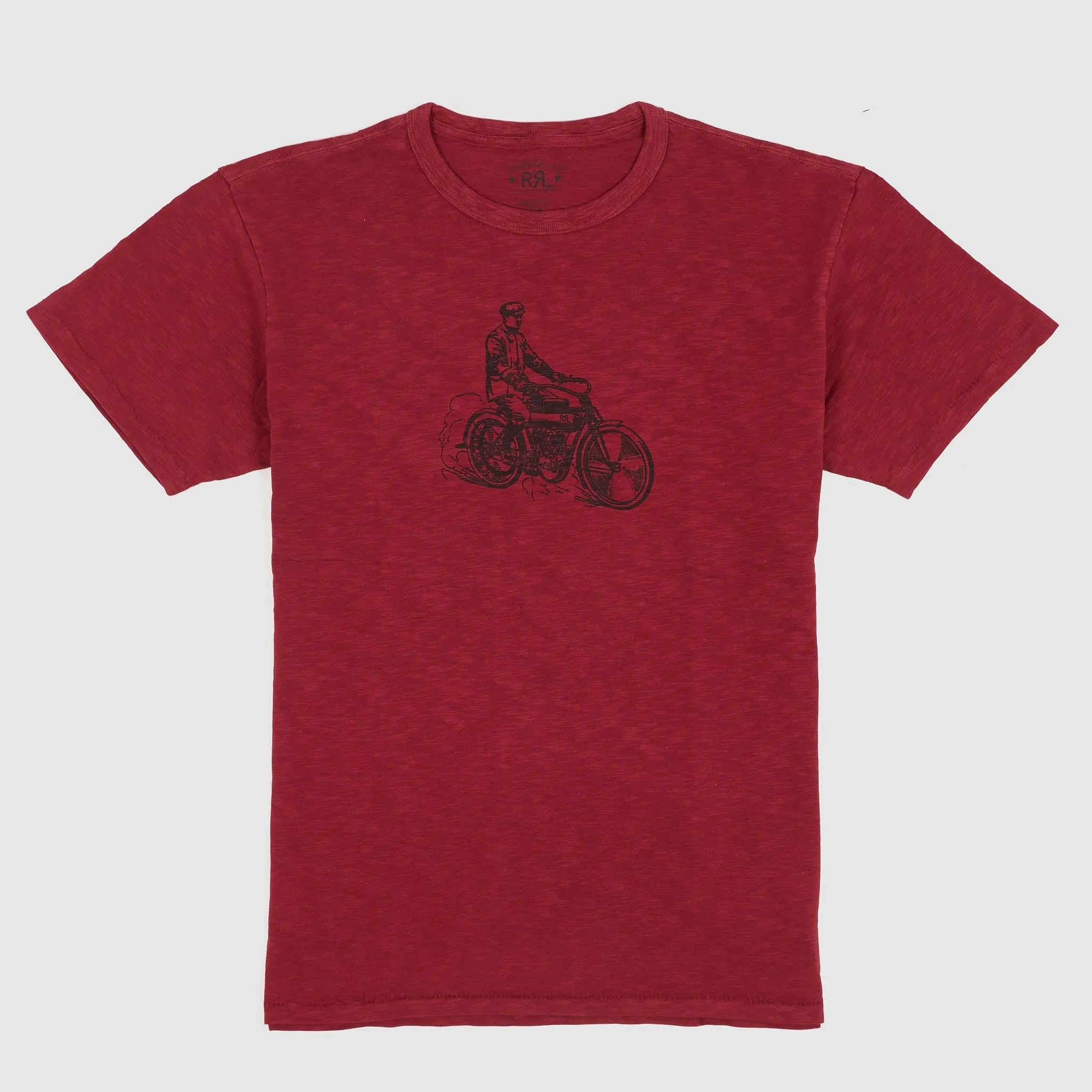 Double RL Graphic Biker Slub Jersey Crew Neck T-Shirt sold by DeeCee style