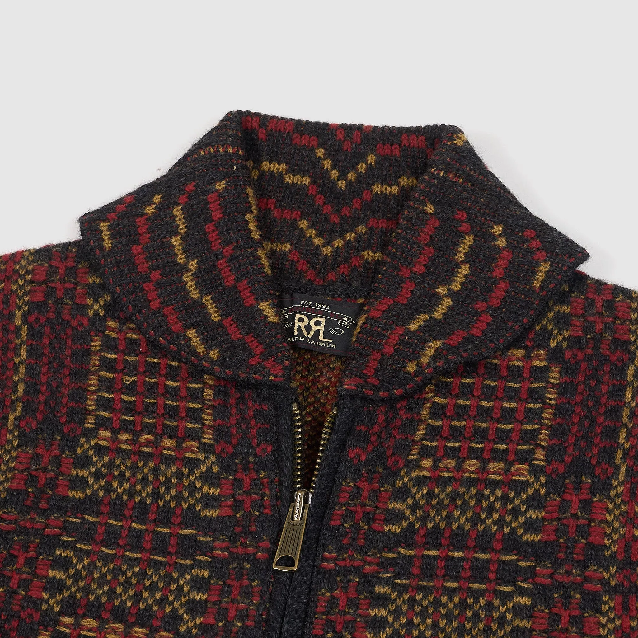 Double RL Knitted Jacquard Full- Zip Cardigan sold by DeeCee style product image thumbnail 3