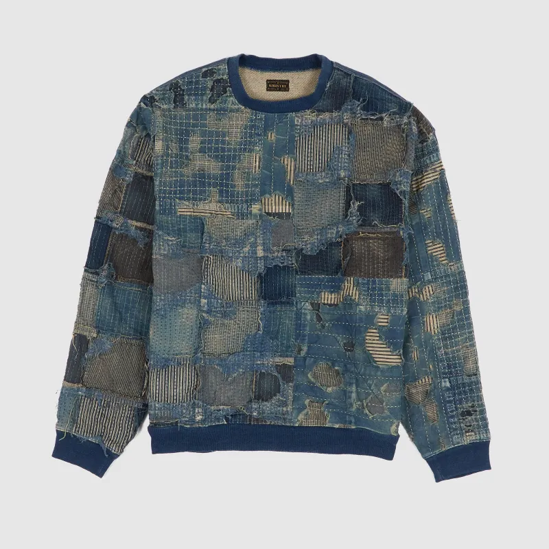 Kapital Distressed Boro Sweat Jacket sold by DeeCee style