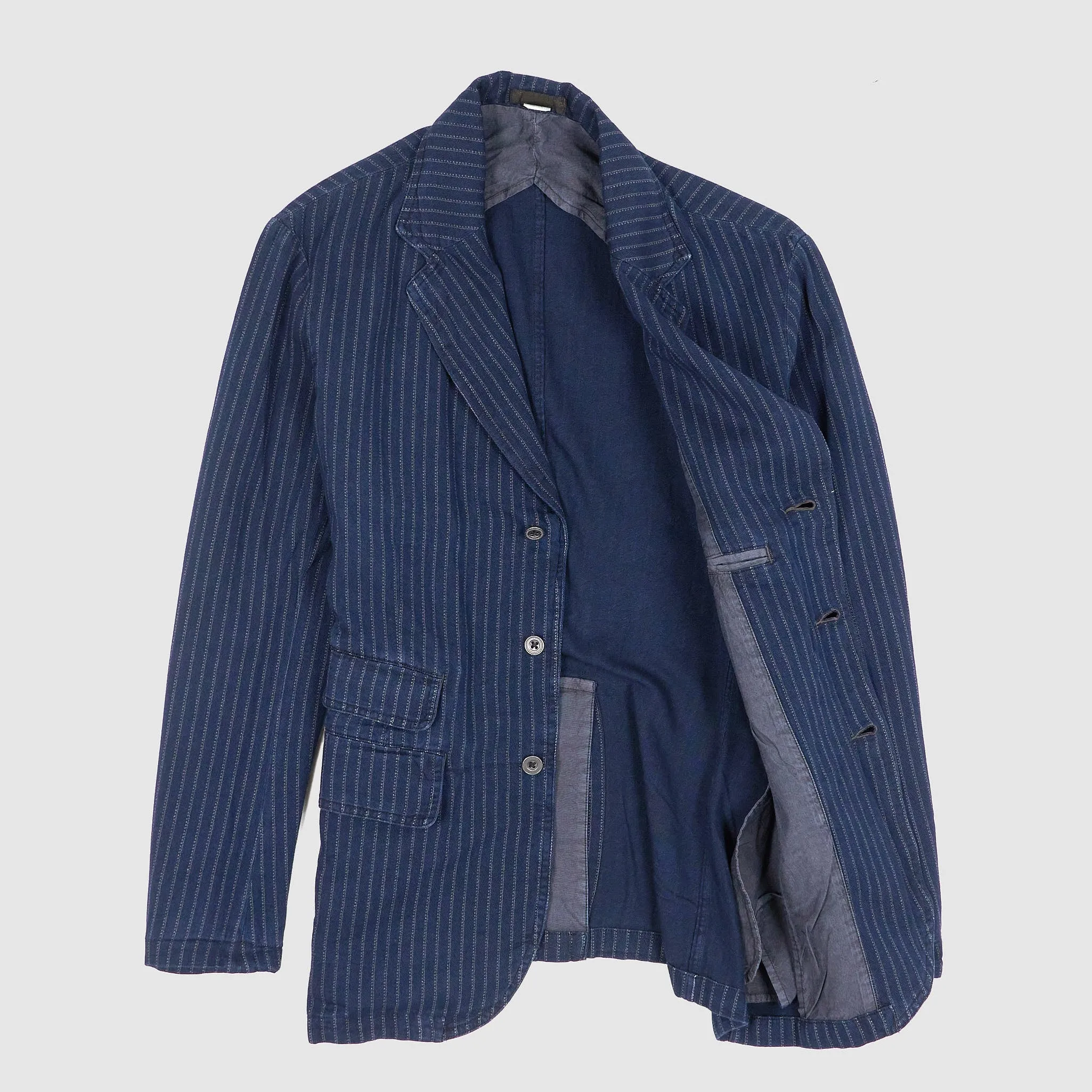 Double RL Indigo Striped Halflined Blazer sold by DeeCee style product image thumbnail 2