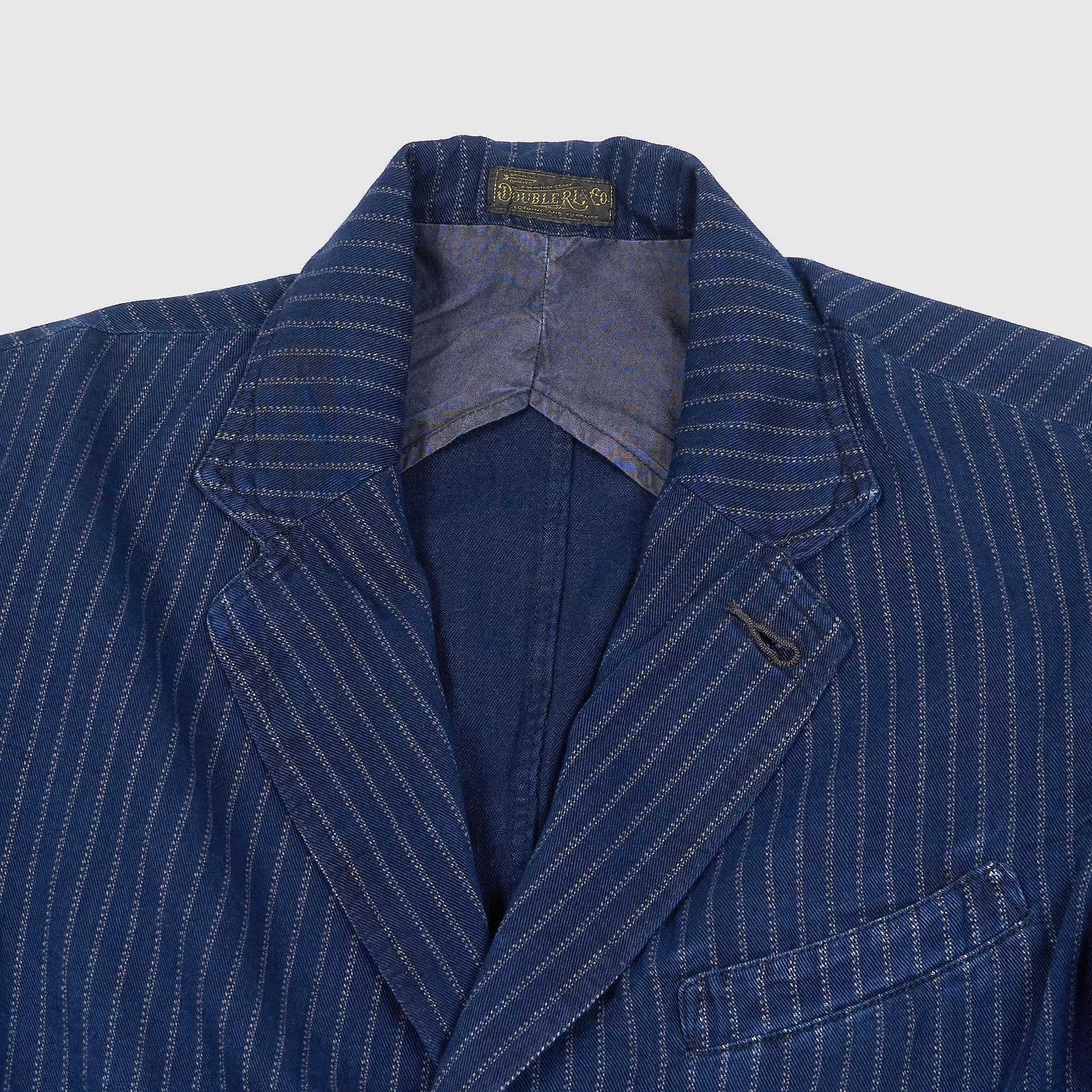 Double RL Indigo Striped Halflined Blazer sold by DeeCee style product image thumbnail 3