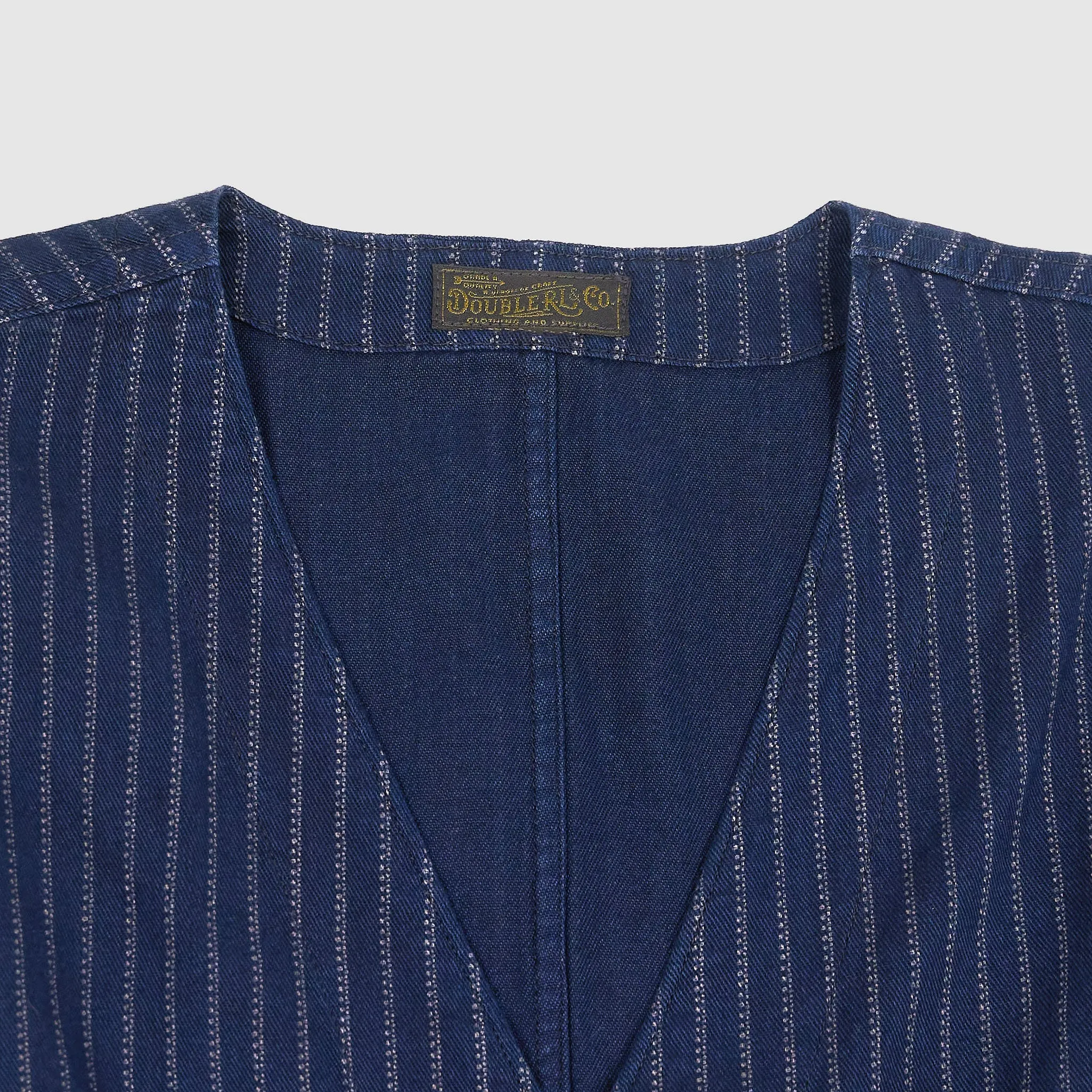 Double RL Indigo Striped Vest sold by DeeCee style product image thumbnail 5