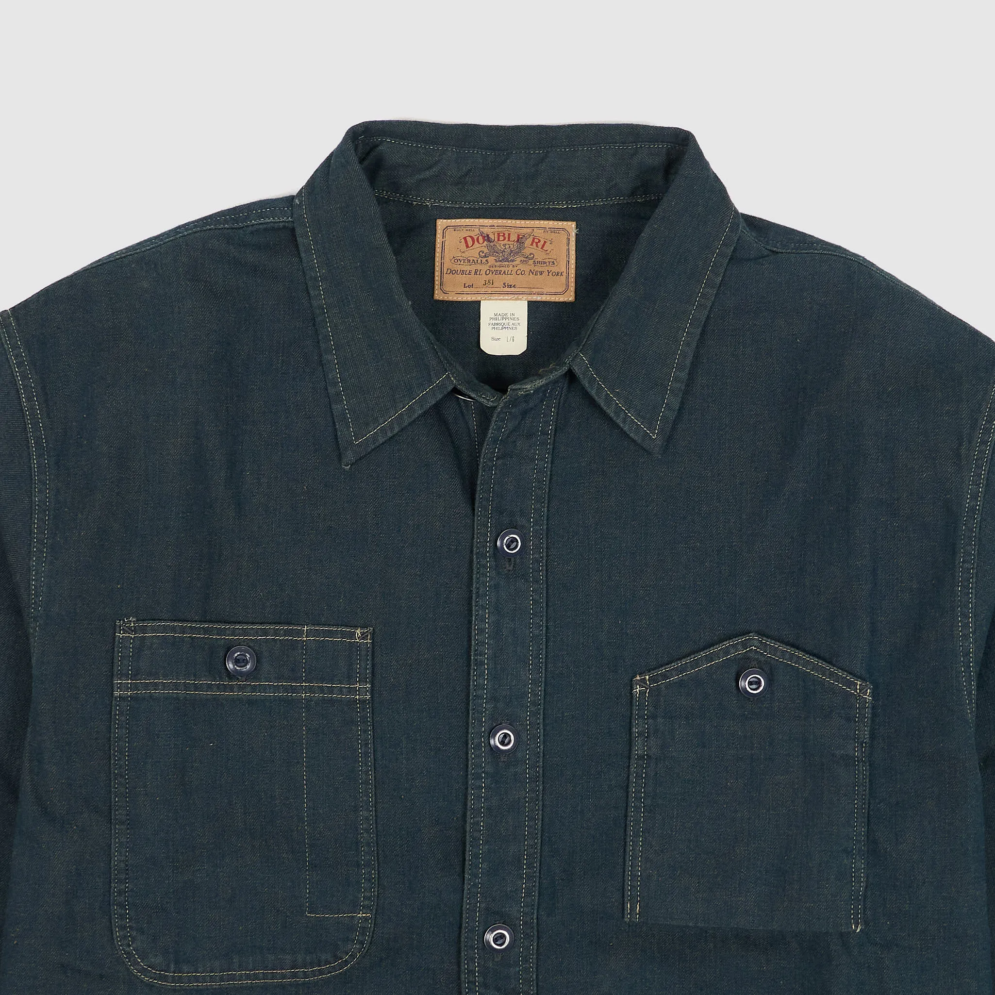 Double RL Railroad Denim Work Shirt sold by DeeCee style product image thumbnail 3