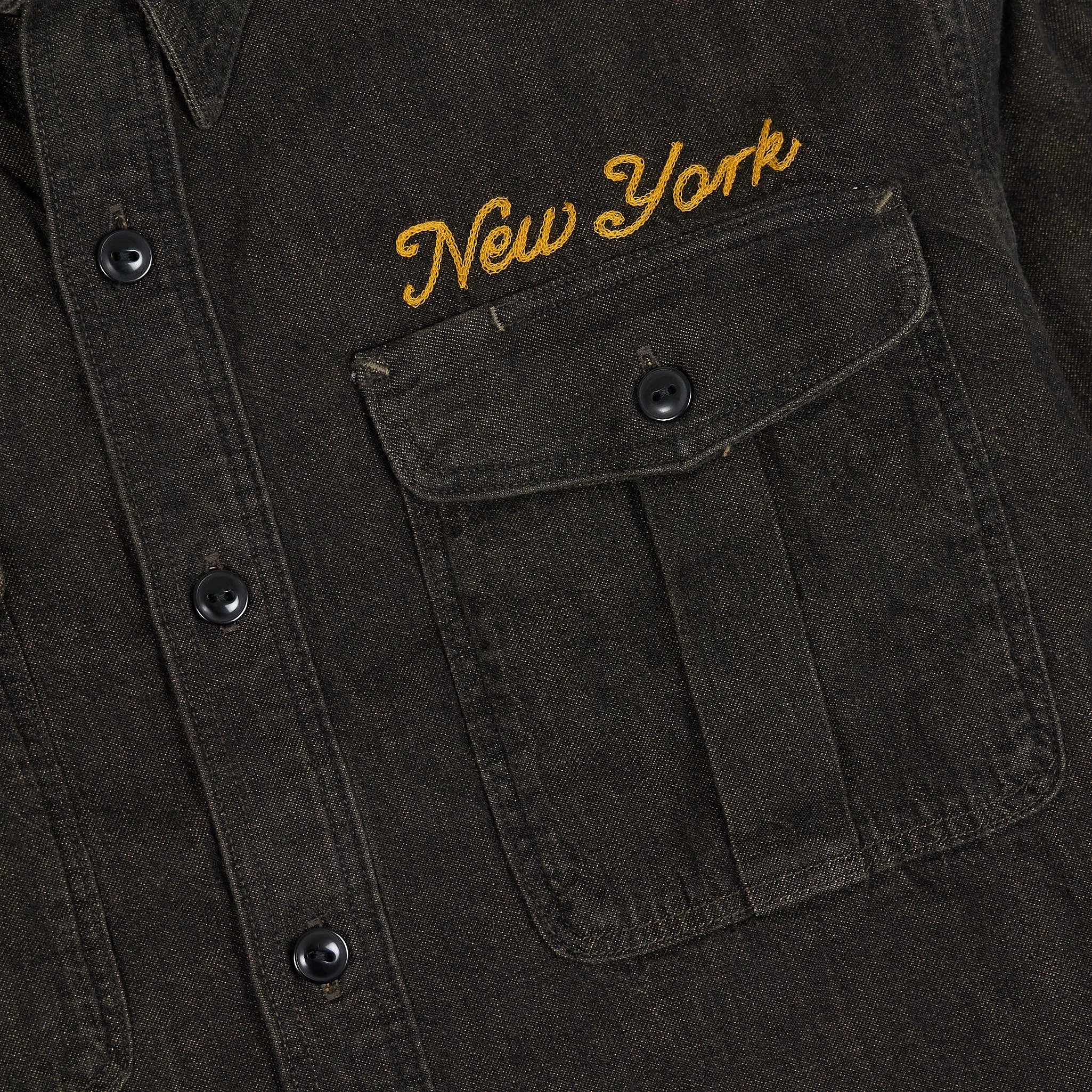 Double RL Embroidered Denim Workshirt sold by DeeCee style product image thumbnail 5