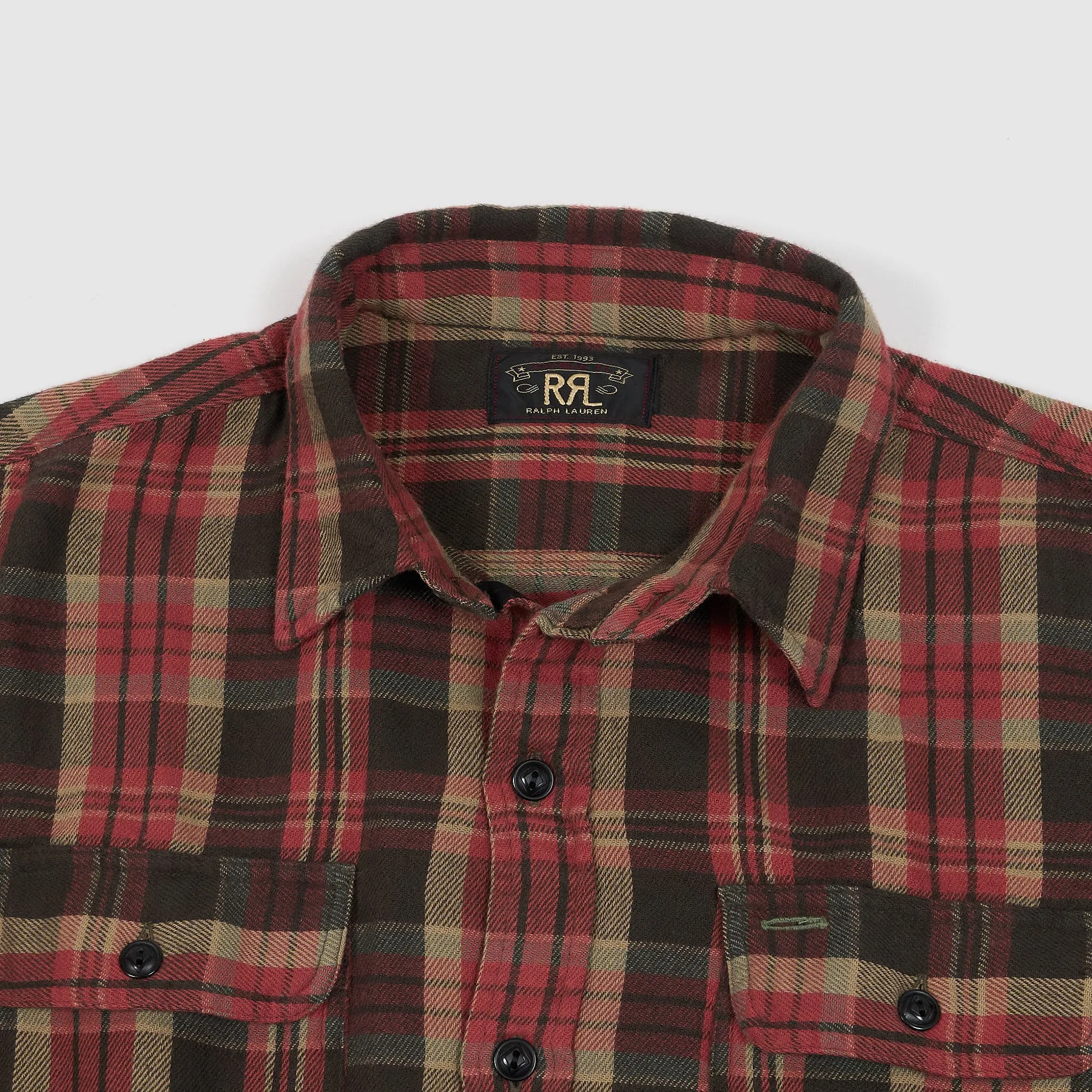 Double RL Plaid Lightweight Twill Workshirt sold by DeeCee style product image thumbnail 3