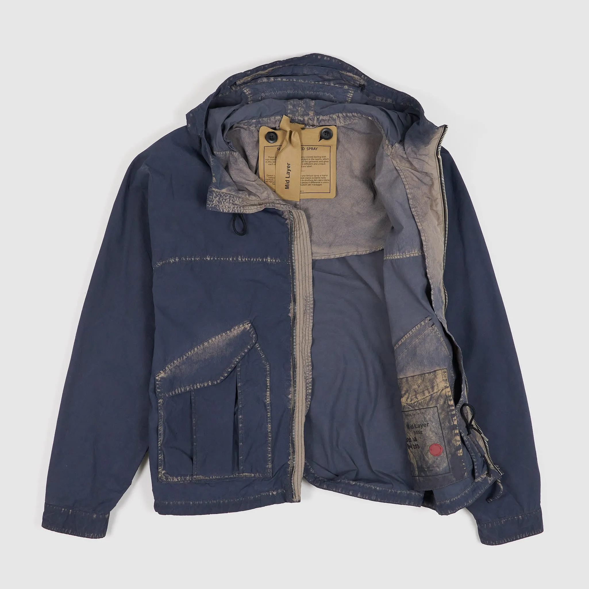 Ten C Faded Wind Breaker Hooded Jacket sold by DeeCee style product image thumbnail 2