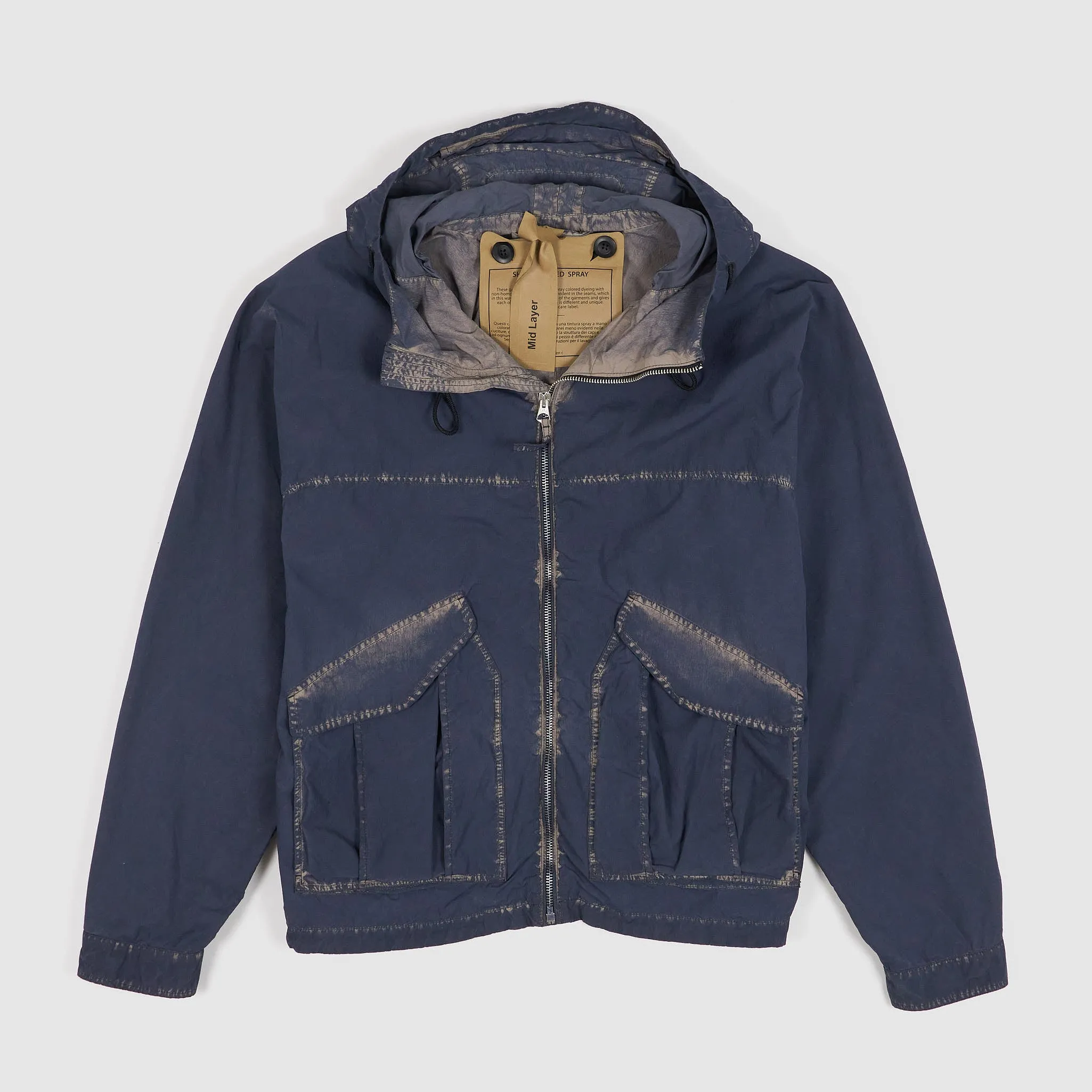 Ten C Faded Wind Breaker Hooded Jacket sold by DeeCee style