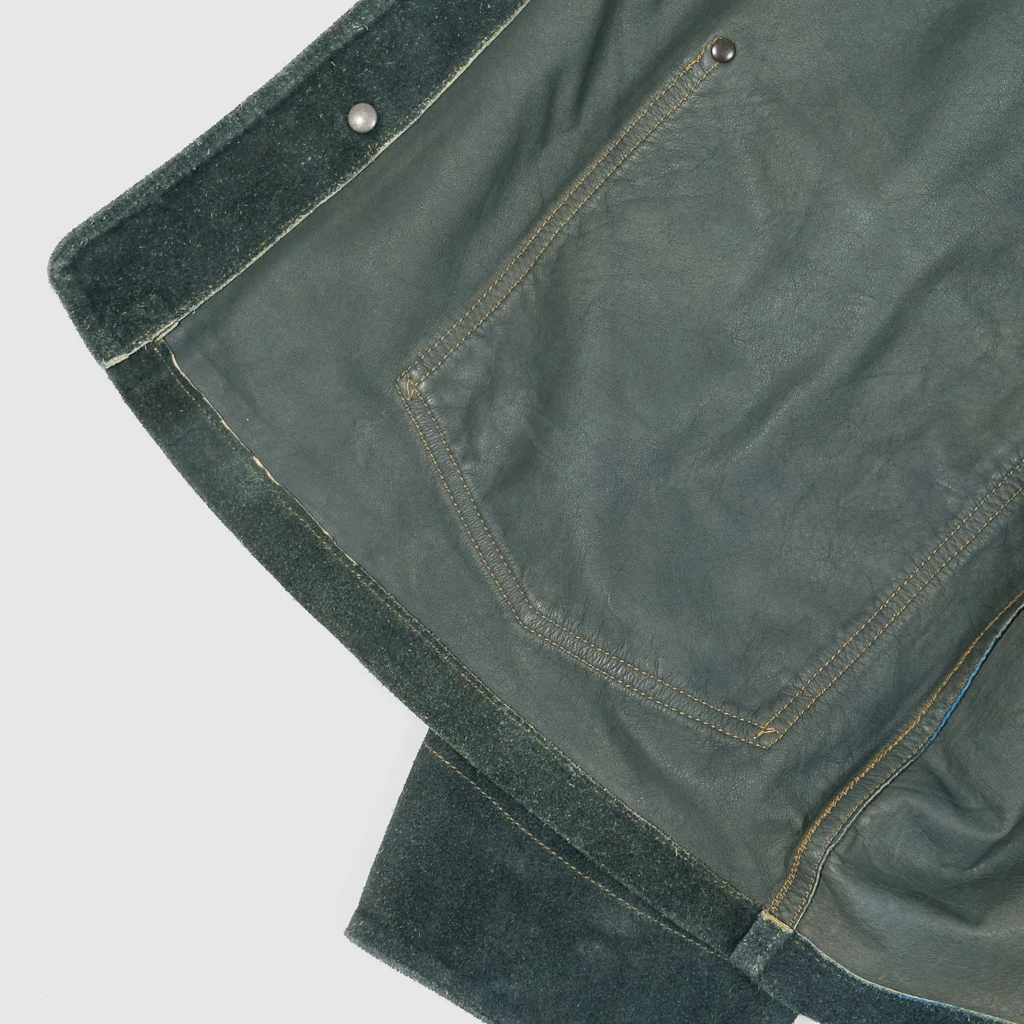 Double RL Indigo Roughout Leather Work Jacket sold by DeeCee style product image thumbnail 4
