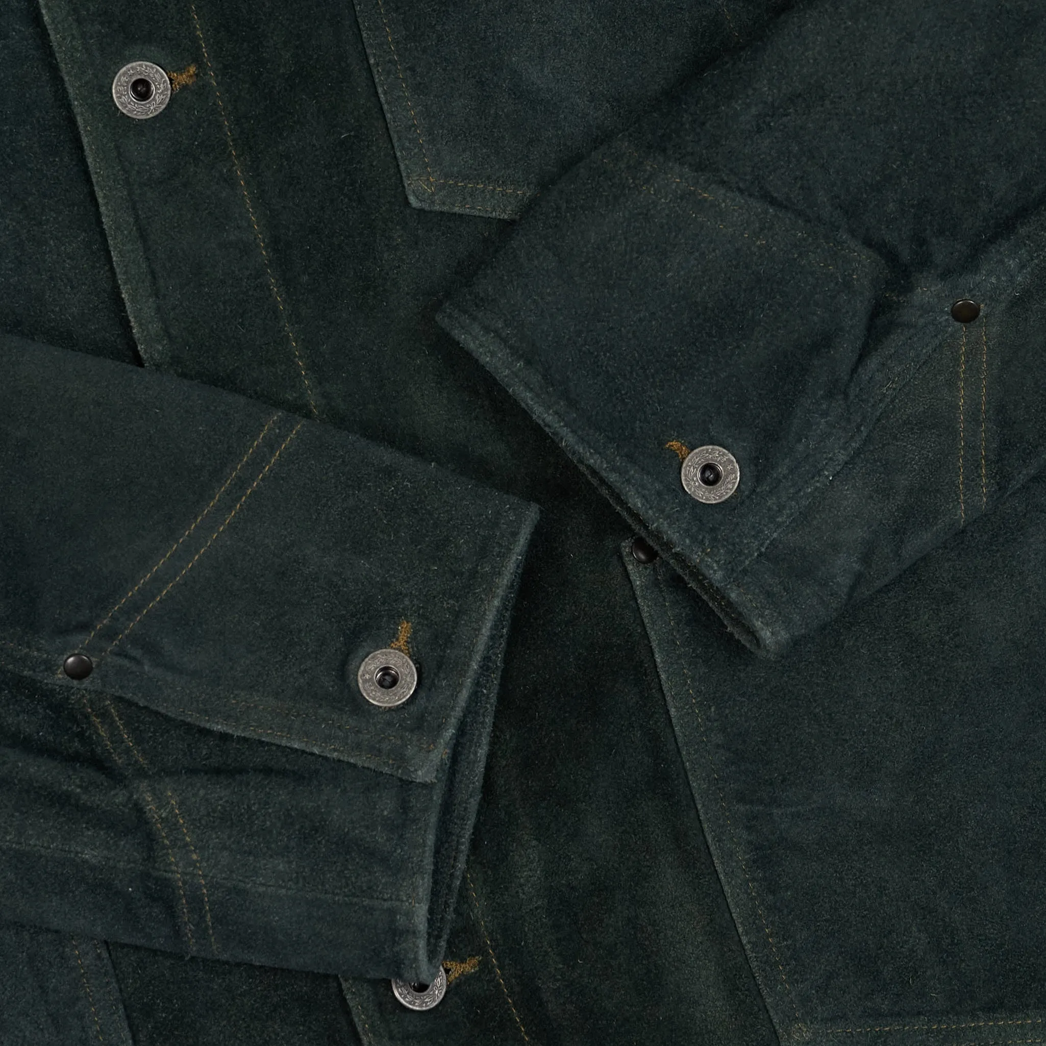 Double RL Indigo Roughout Leather Work Jacket sold by DeeCee style product image thumbnail 5