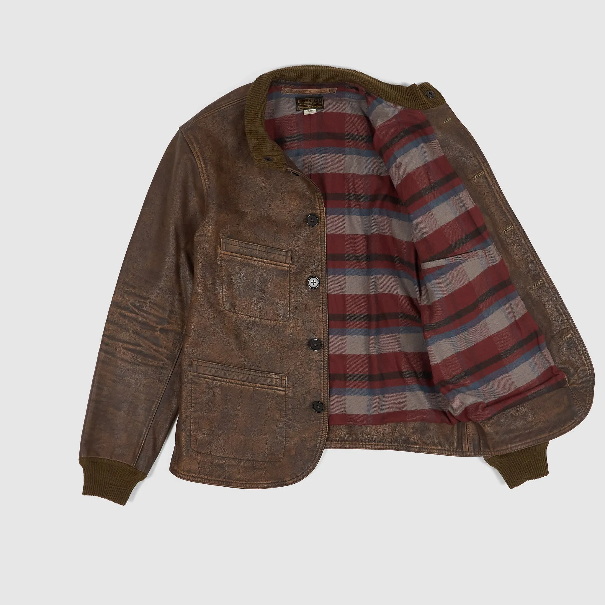 Double RL Leather Car Coat sold by DeeCee style product image thumbnail 2