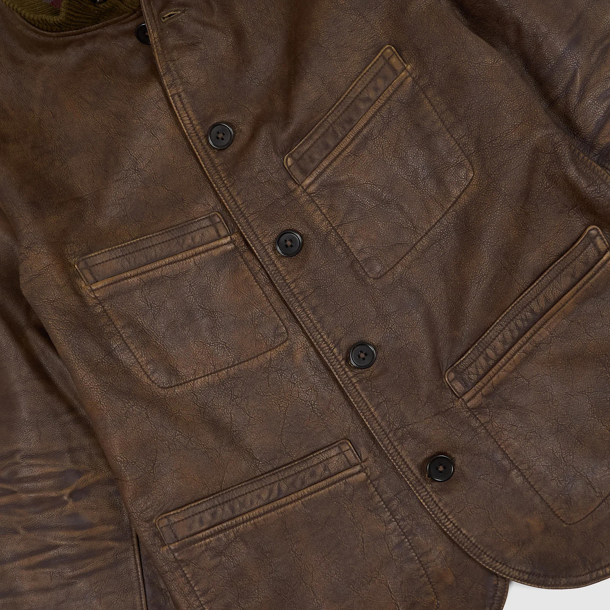 Double RL Leather Car Coat sold by DeeCee style product image thumbnail 4