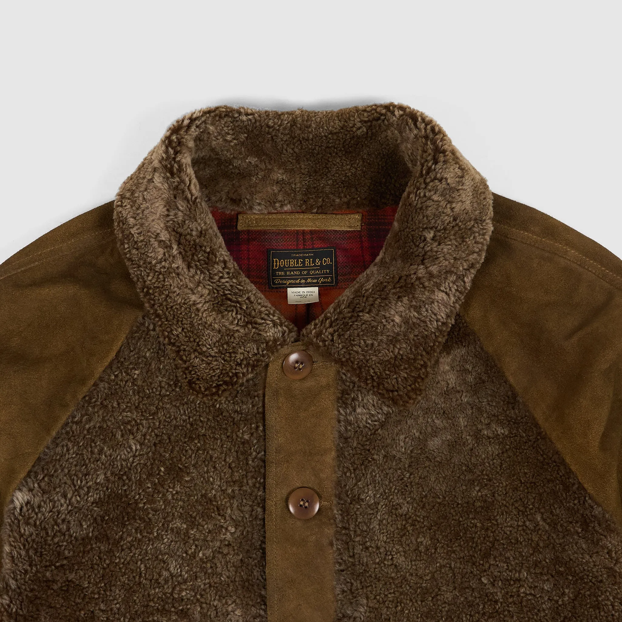 Double RL Grizzly Shearling Paneled Moto Jacket sold by DeeCee style product image thumbnail 5