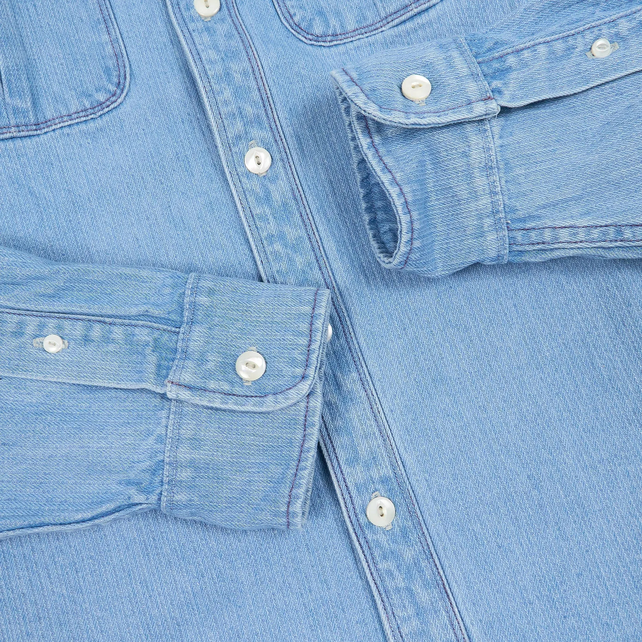 Freenote Cloth Herringbone Bedford Denim Shirt sold by DeeCee style product image thumbnail 5