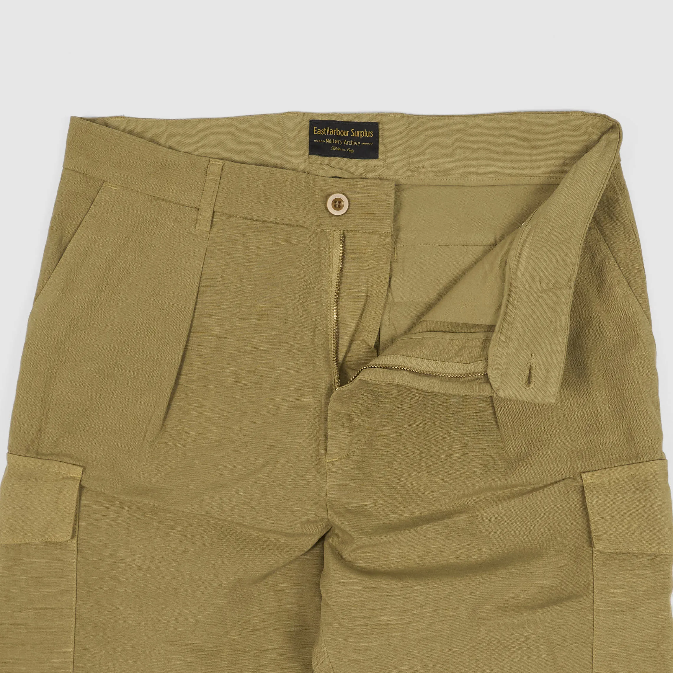 East Harbour Surplus Pleated Cotton/ Linen Cargo Pants sold by DeeCee style product image thumbnail 4