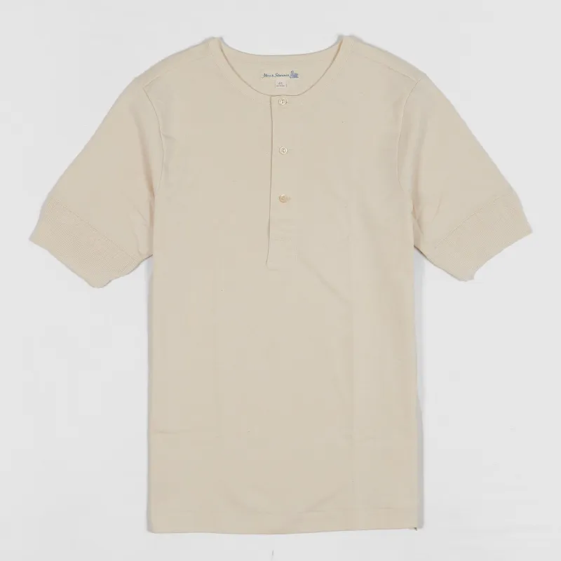 Merz b. Schwanen Short Sleeves Henley sold by DeeCee style