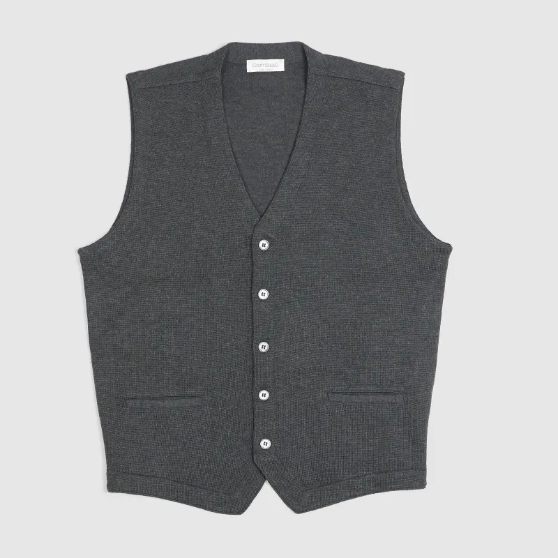 Gran Sasso Merino Wool Vest sold by DeeCee style