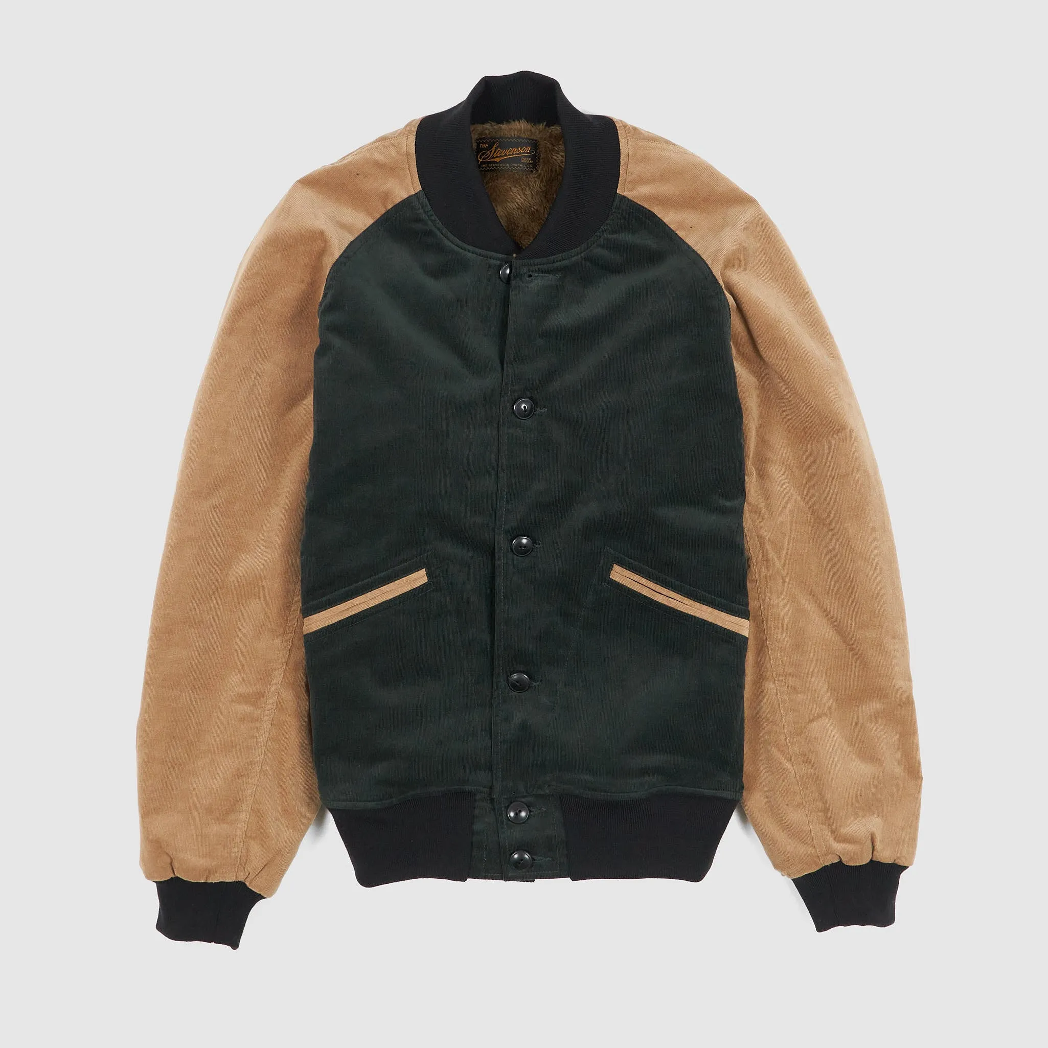 Stevenson Overall Fur Blend Lined Corduroy Varsity Jacket sold by DeeCee style