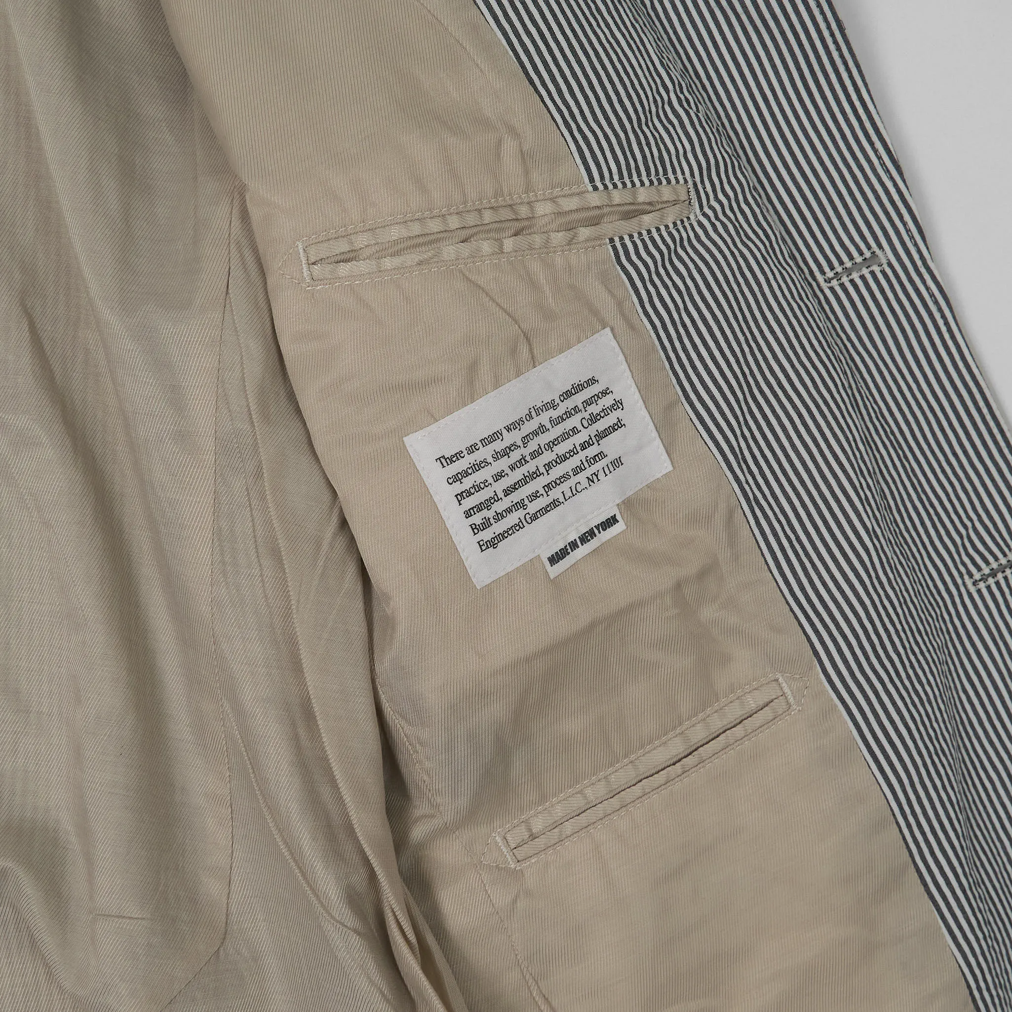 Engineered Garment Andover Seersucker Striped Blazer sold by DeeCee style product image thumbnail 5