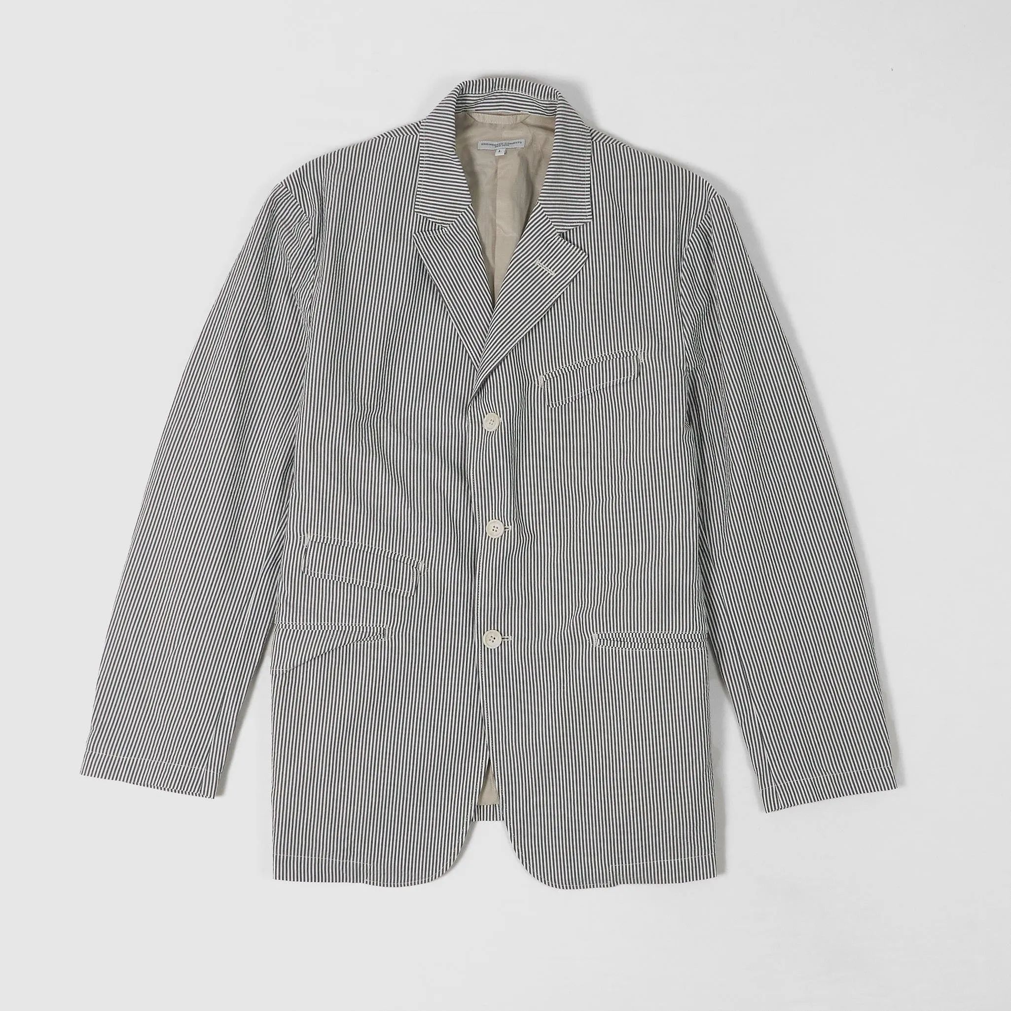 Engineered Garment Andover Seersucker Striped Blazer sold by DeeCee style