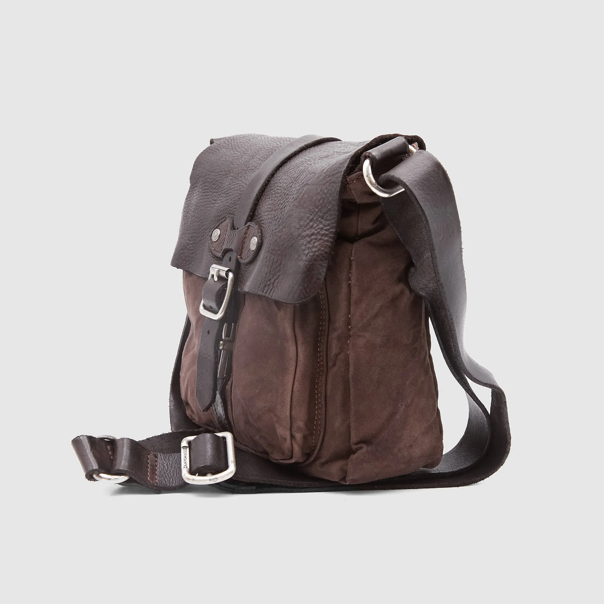 Campomaggi Small Cross Body Bag Leather/ Canvas sold by DeeCee style product image thumbnail 2