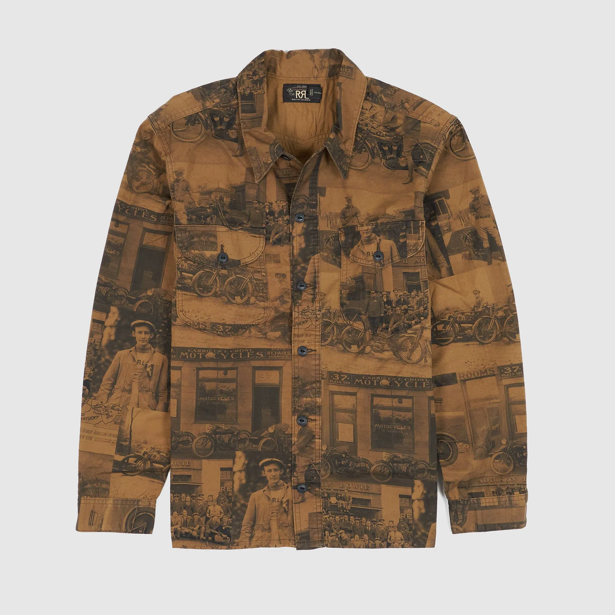 Double RL Motorbike Vintage Inspired Overshirt sold by DeeCee style
